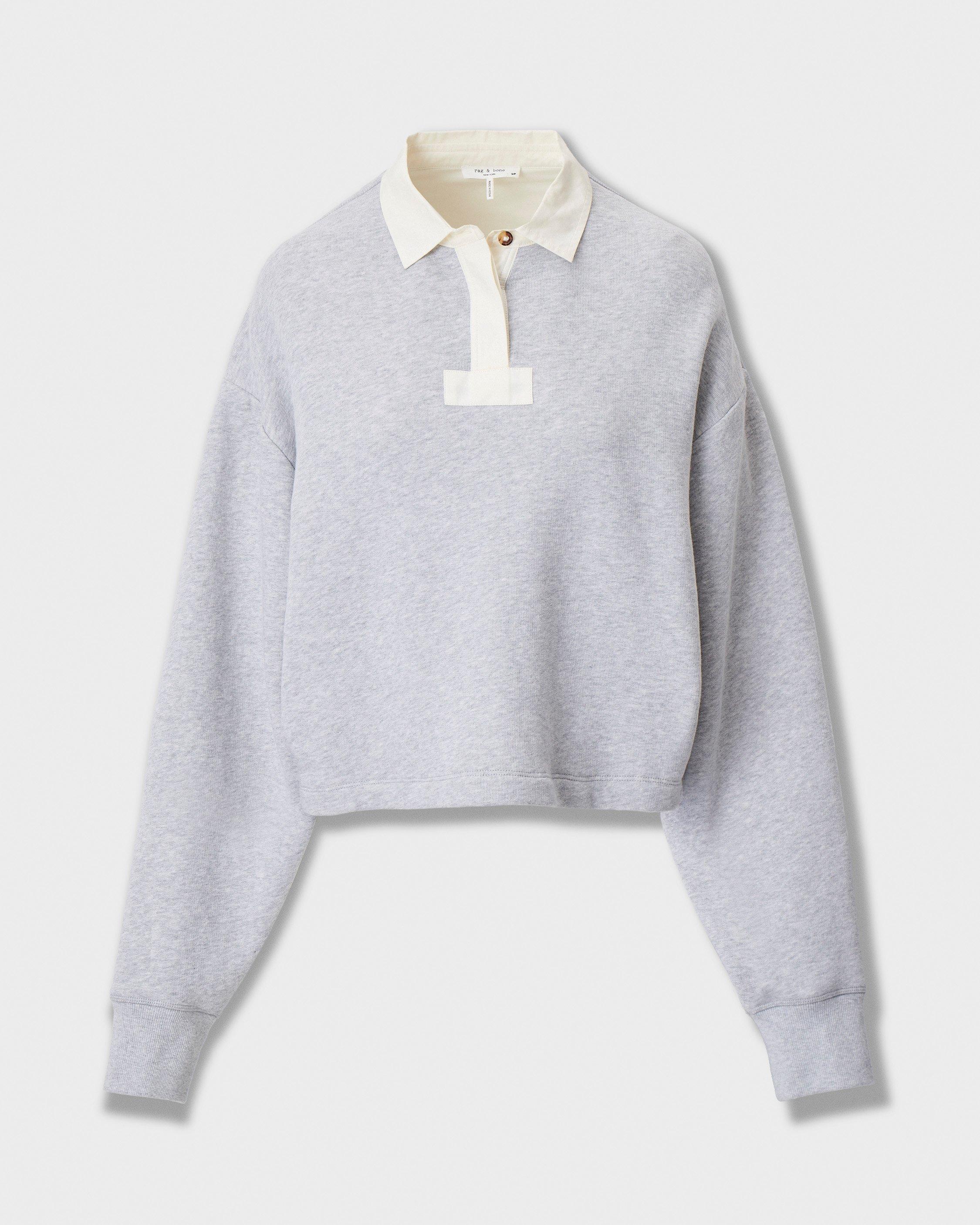 Vintage Terry Oversized Polo Sweatshirt image number 2