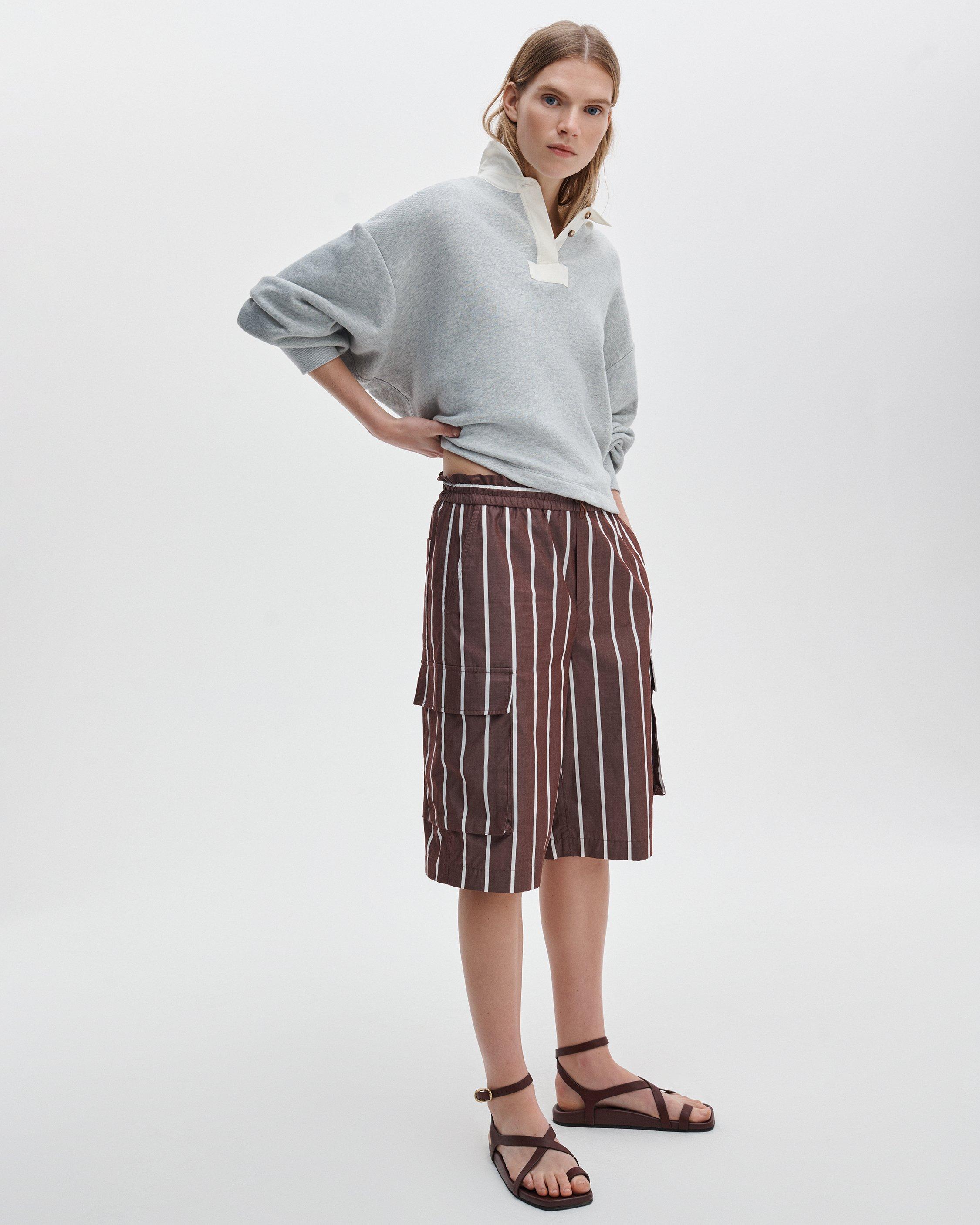 Vintage Terry Oversized Polo Sweatshirt image number 3