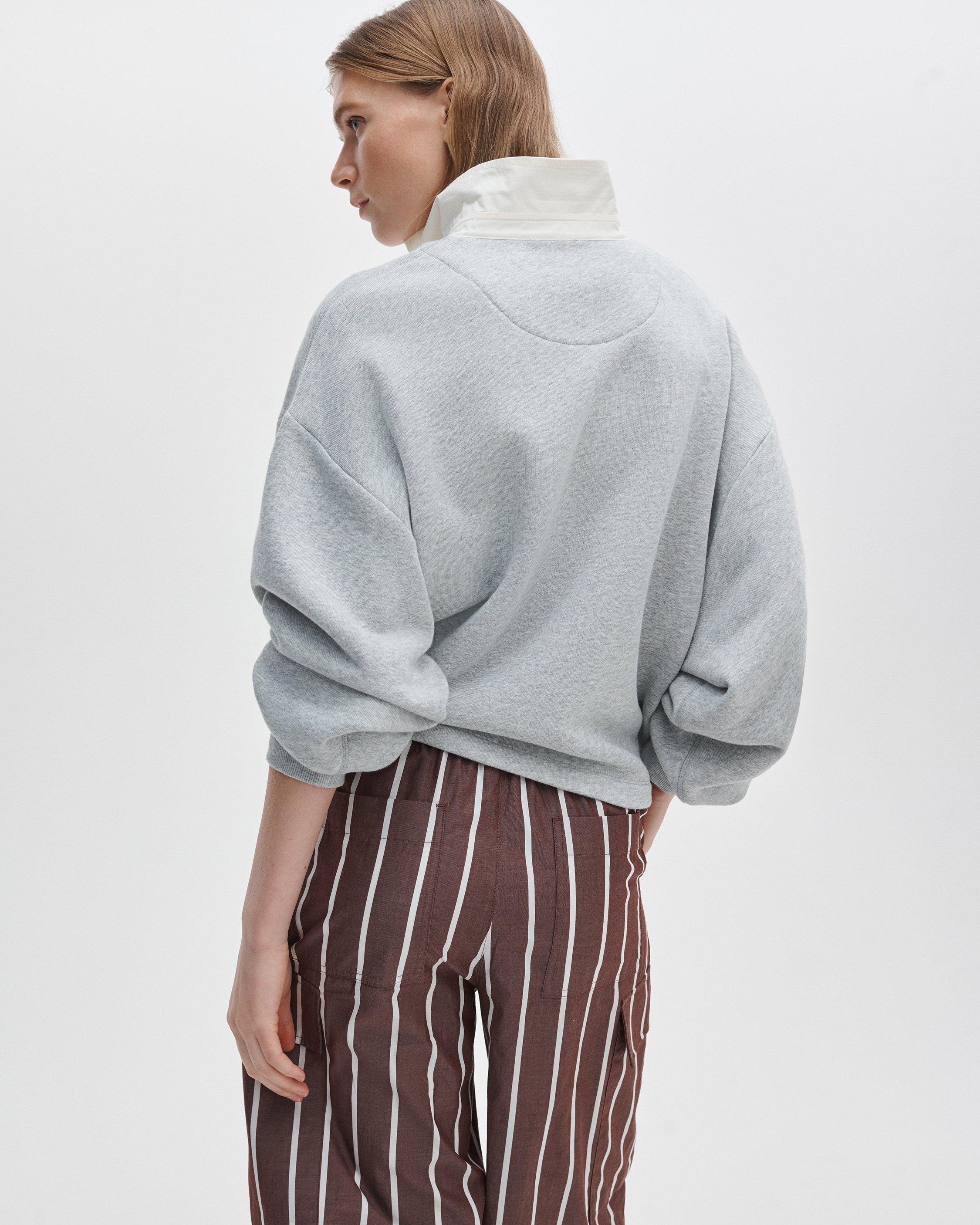 Vintage Terry Oversized Polo Sweatshirt image number 6