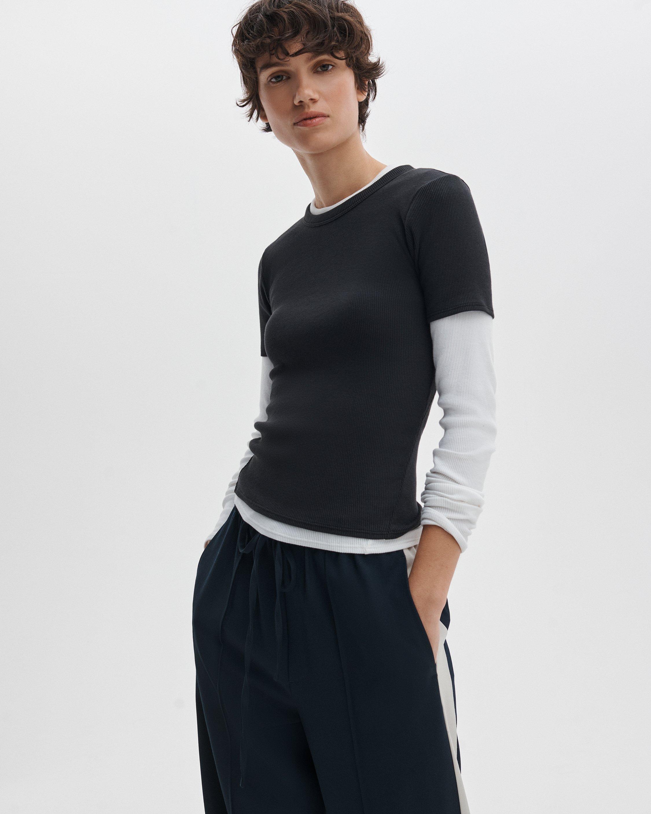 The Essential Ribbed Tee image number 1