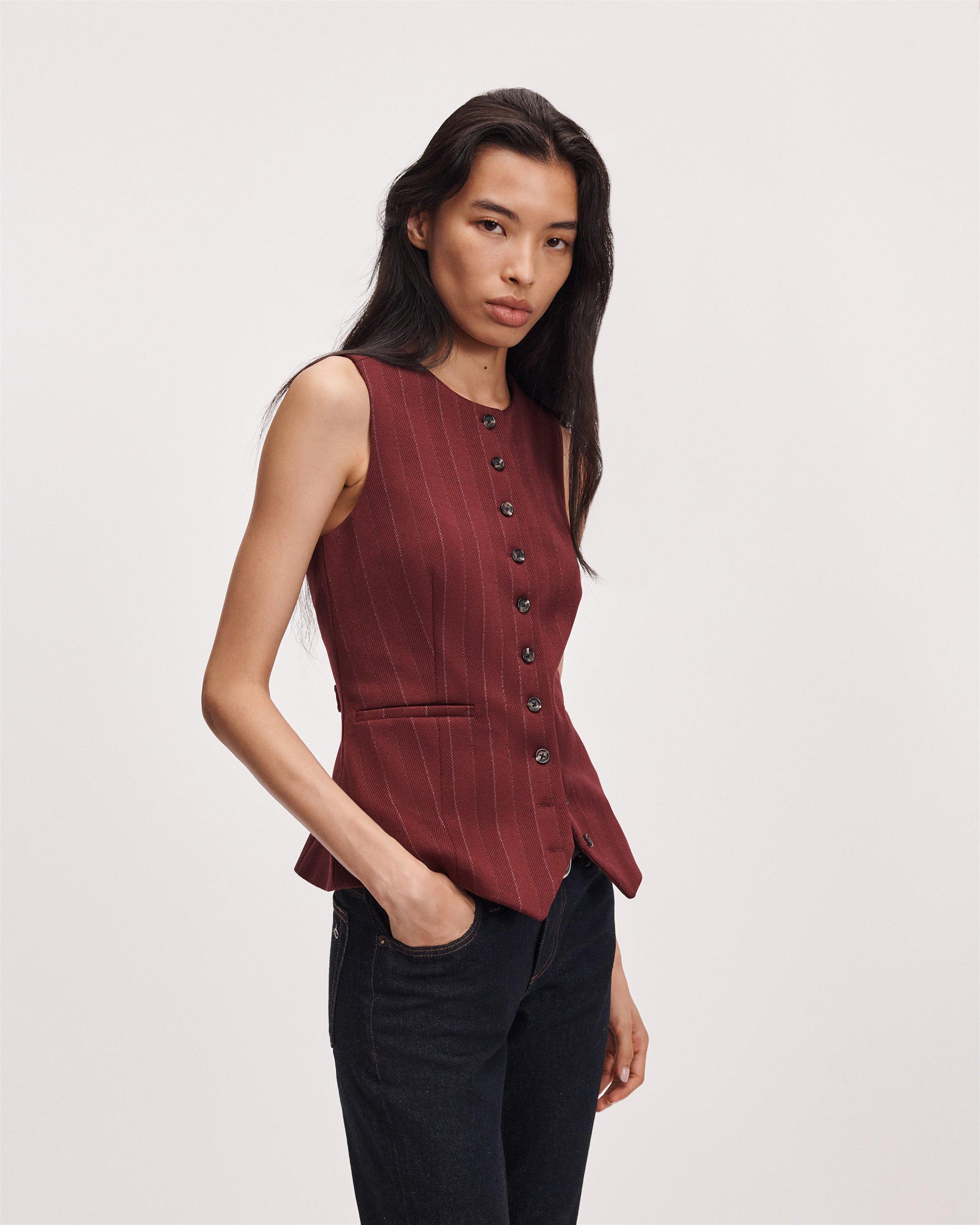 Irina Refine Knit Jacquard Vest image number 1