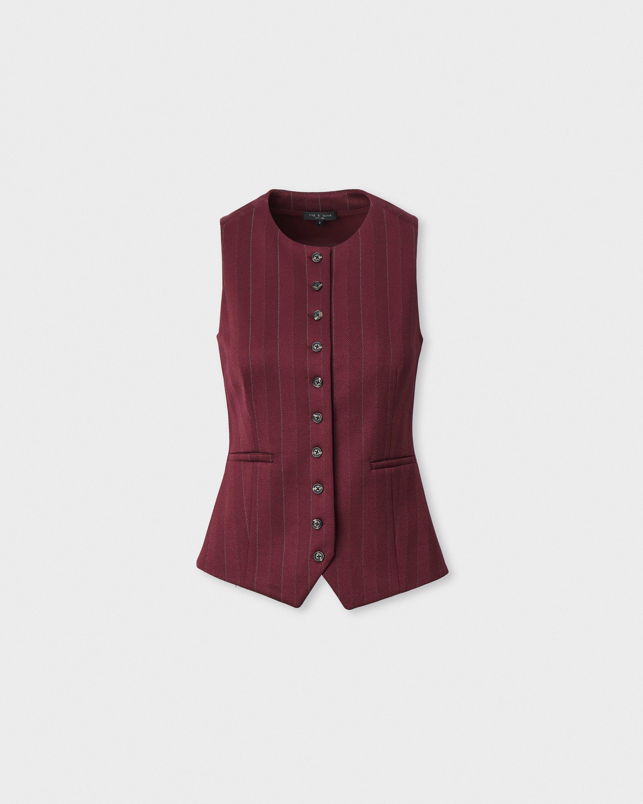 Irina Refine Knit Jacquard Vest image number 2