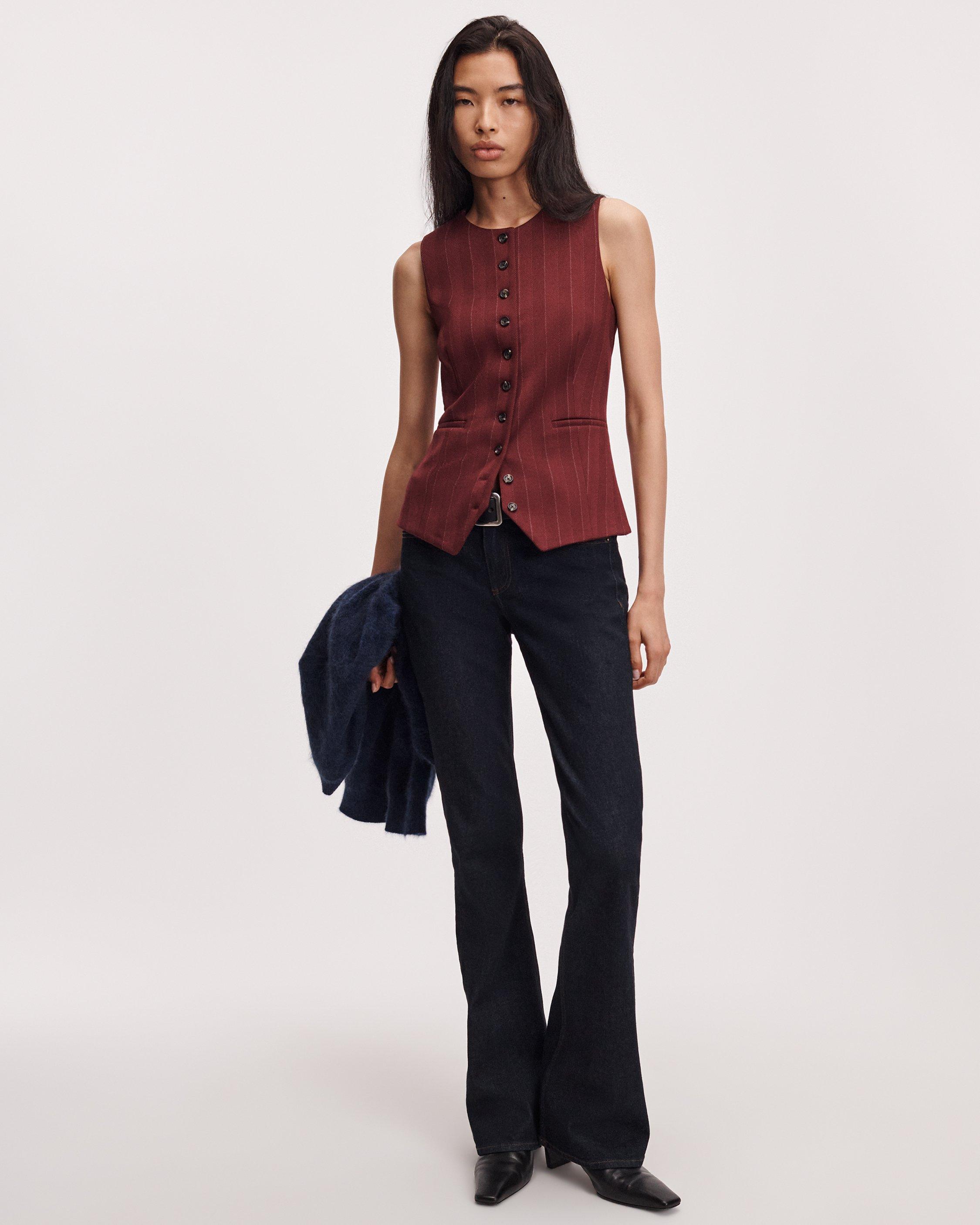 Irina Refine Knit Jacquard Vest image number 3