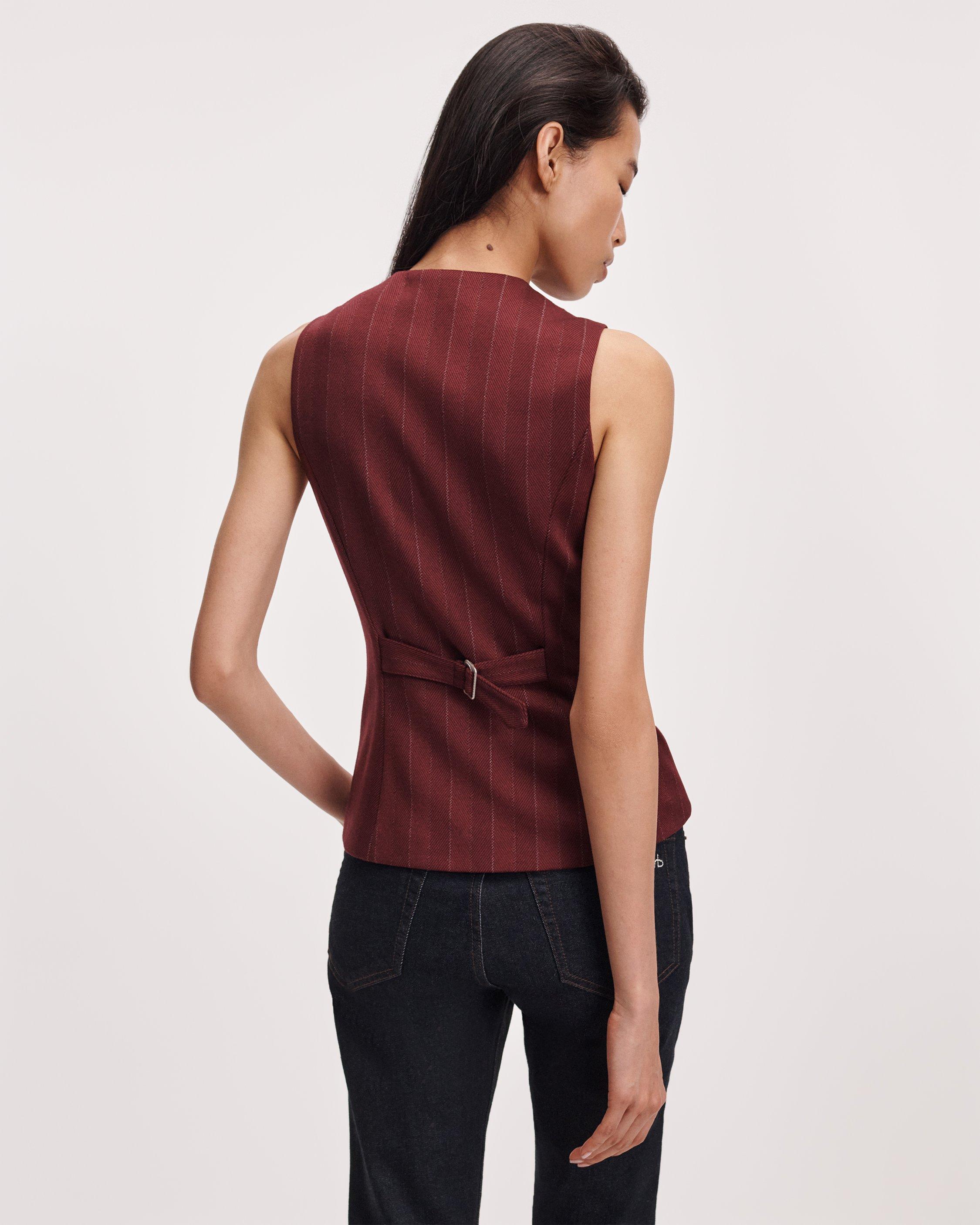 Irina Refine Knit Jacquard Vest image number 5