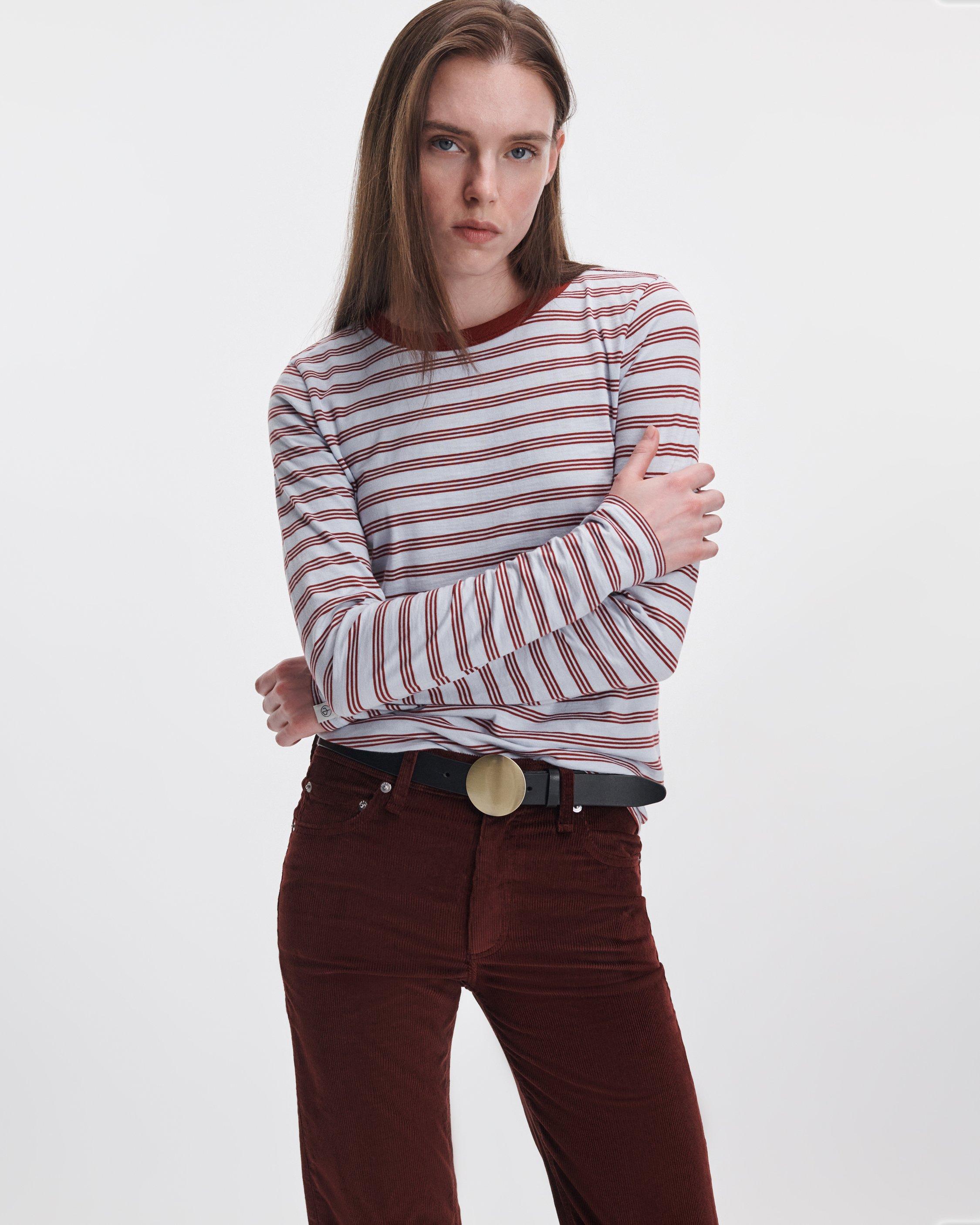 The Slub Striped Long-Sleeve Tee image number 1