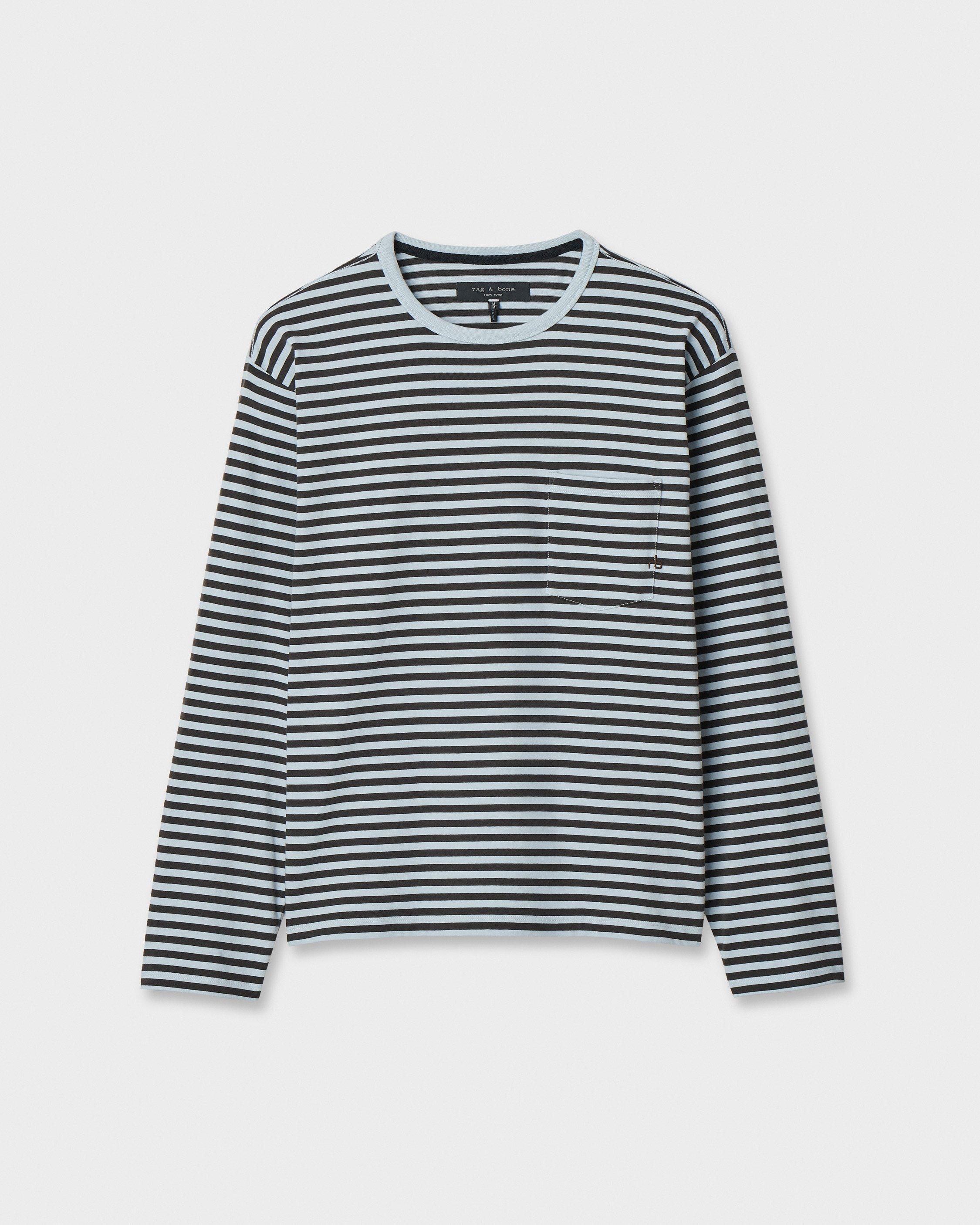 Striped Boxy Long-Sleeve Tee image number 1