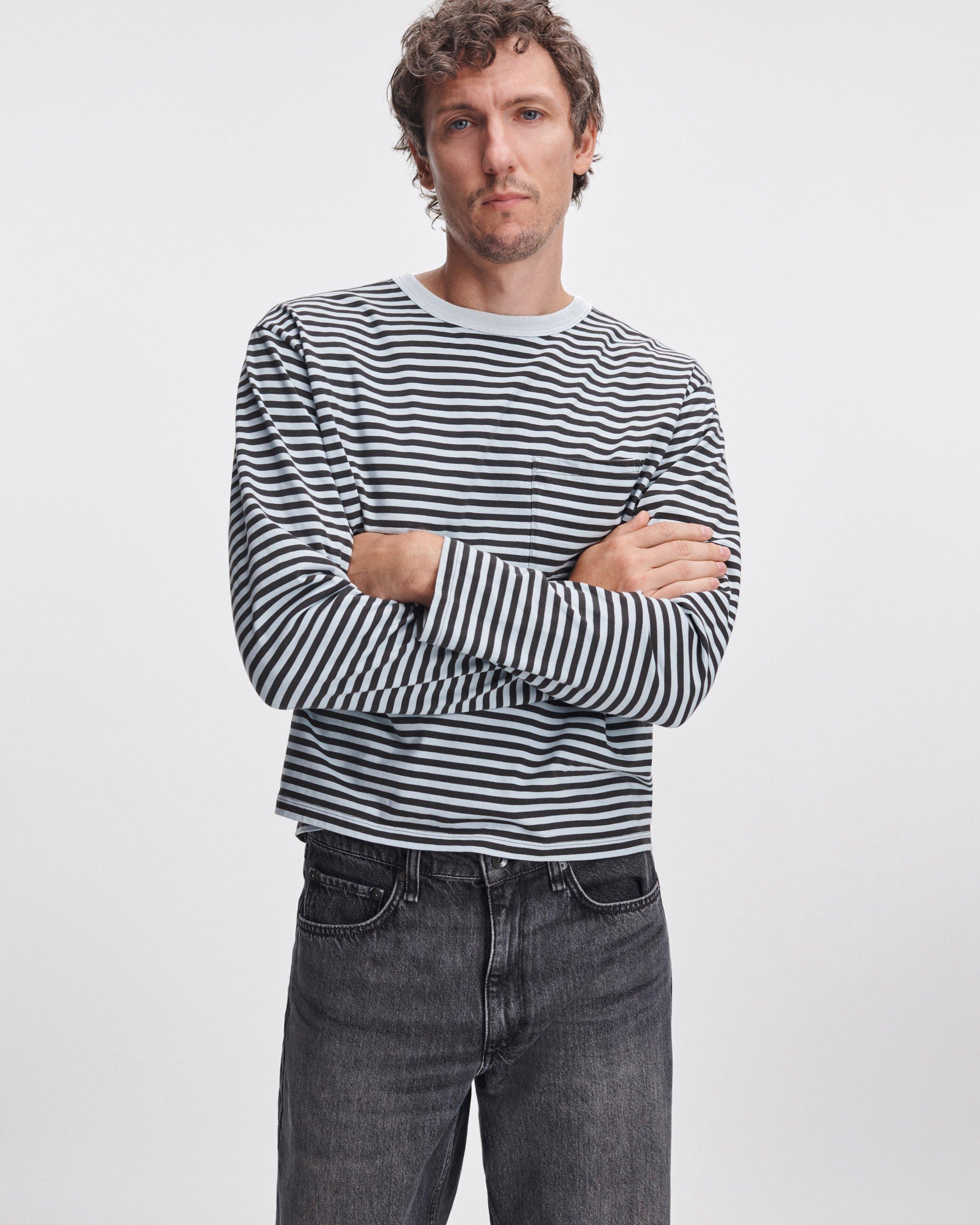 Striped Boxy Long-Sleeve Tee image number 2