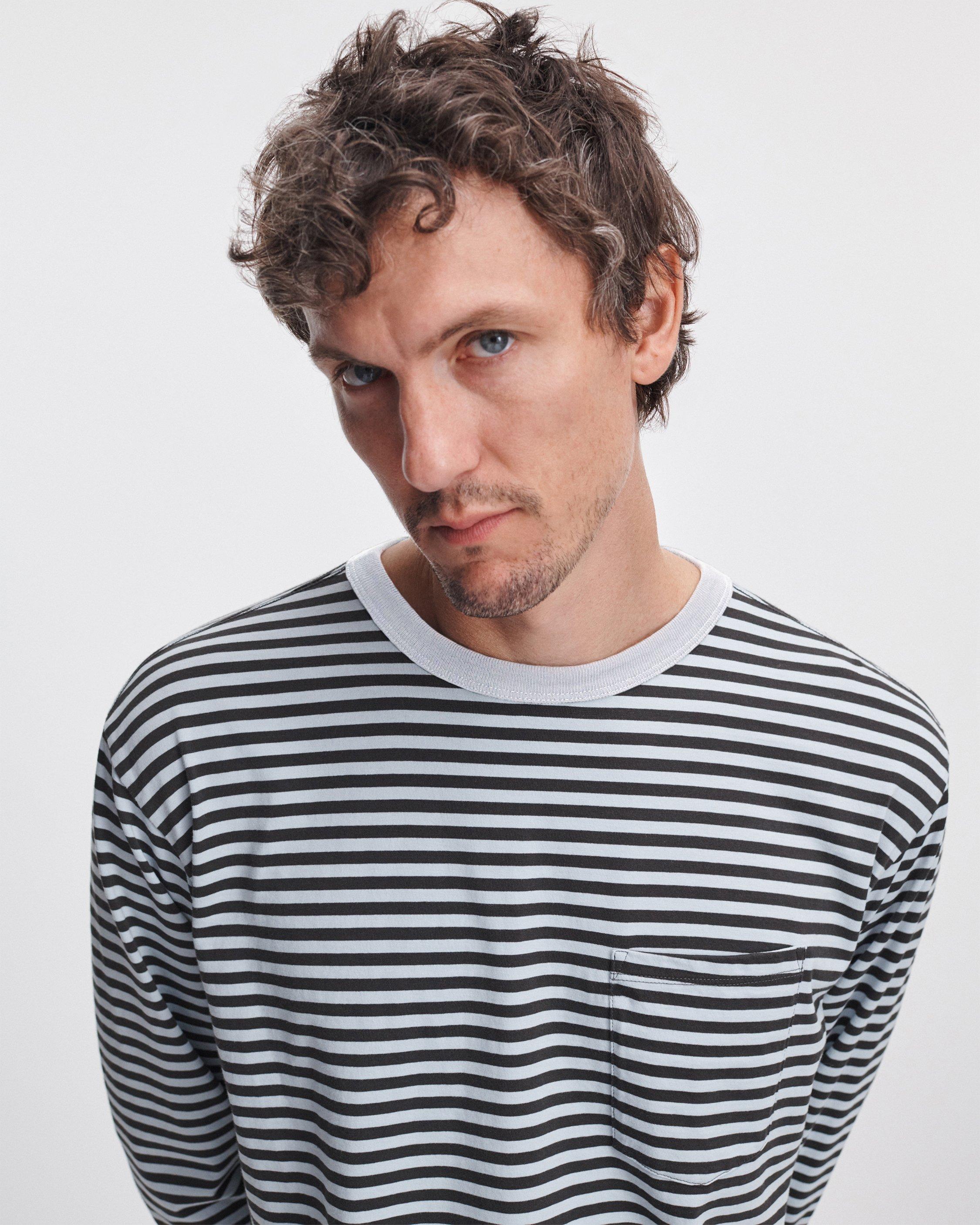 Striped Boxy Long-Sleeve Tee image number 3