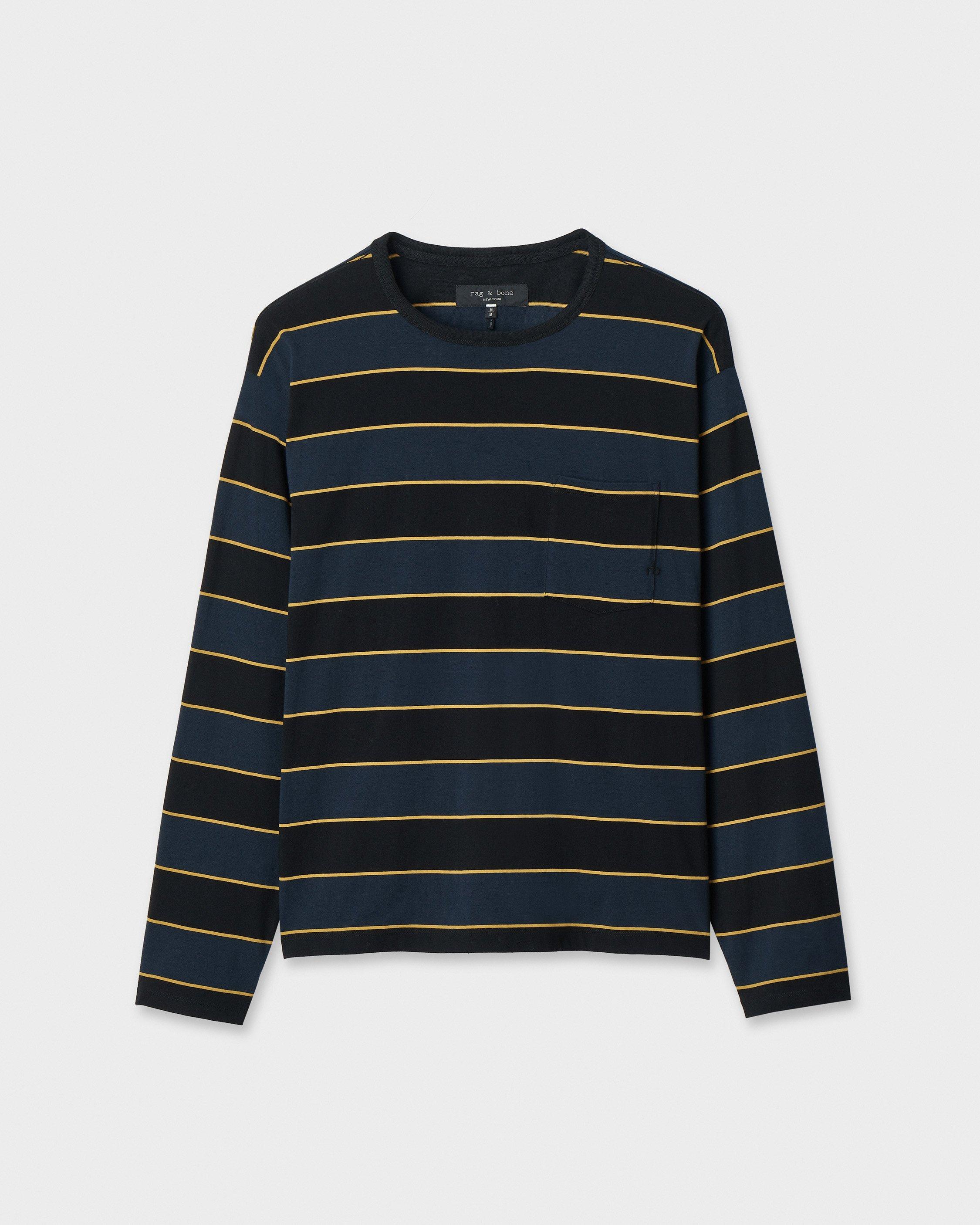 Striped Boxy Long-Sleeve Tee image number 1