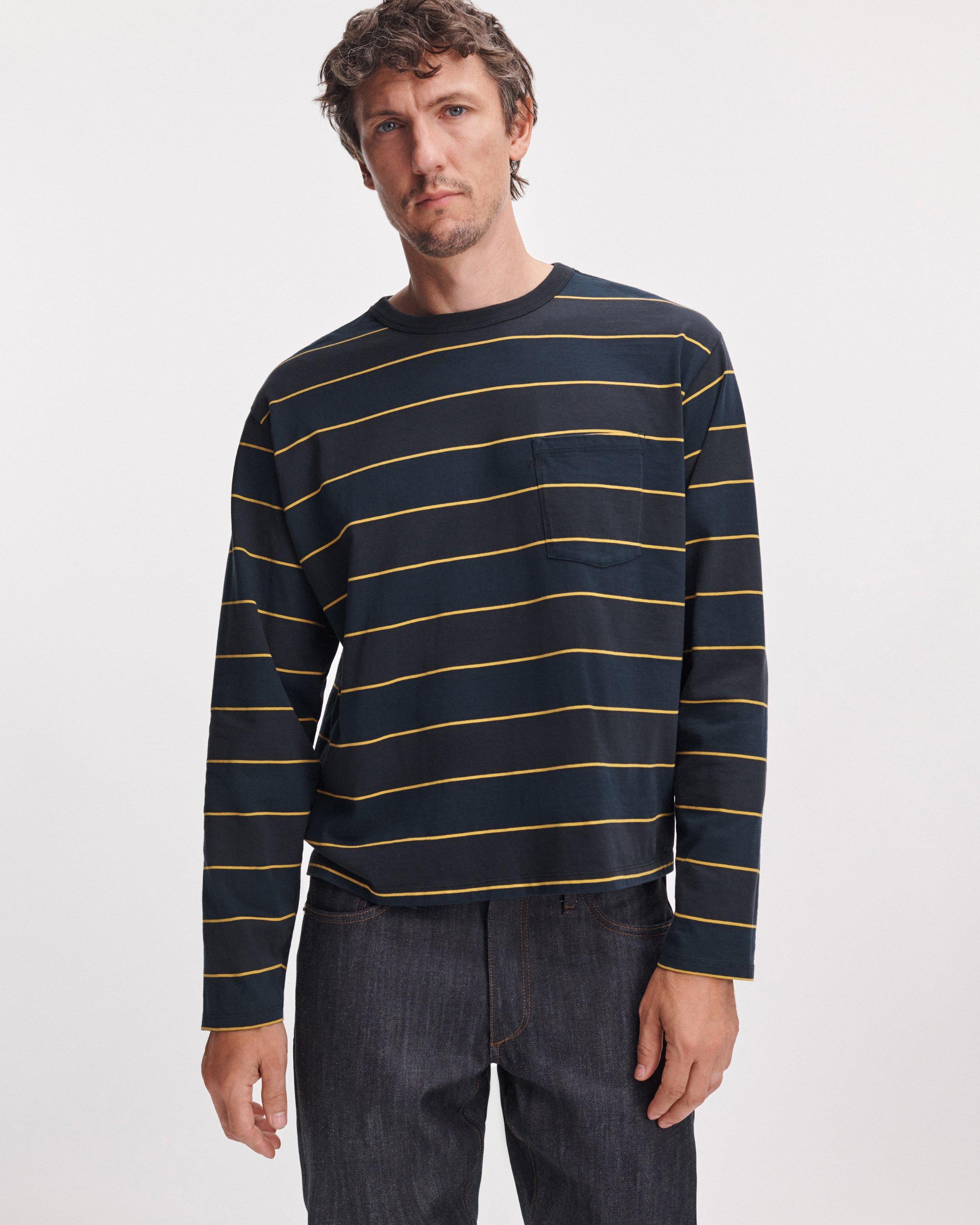 Striped Boxy Long-Sleeve Tee image number 2