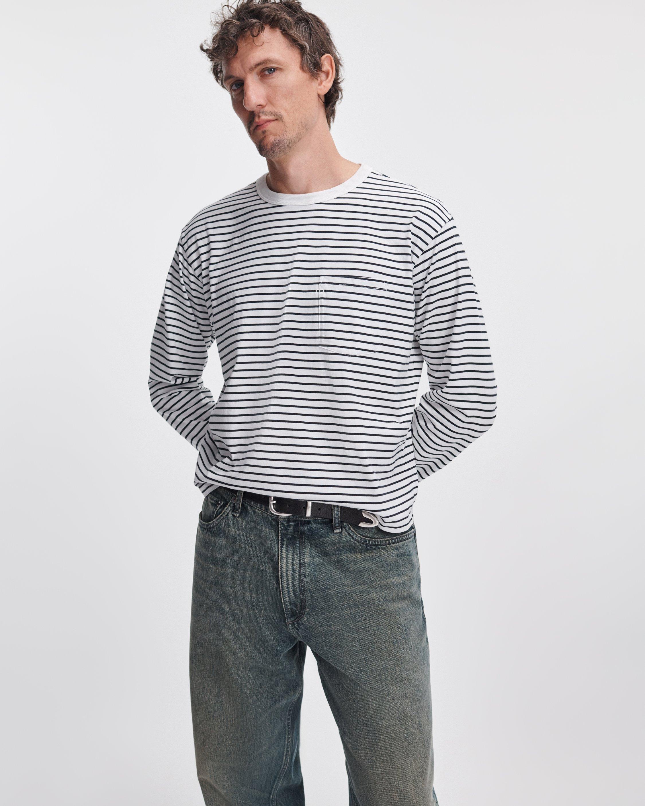 Striped Boxy Long-Sleeve Tee image number 2