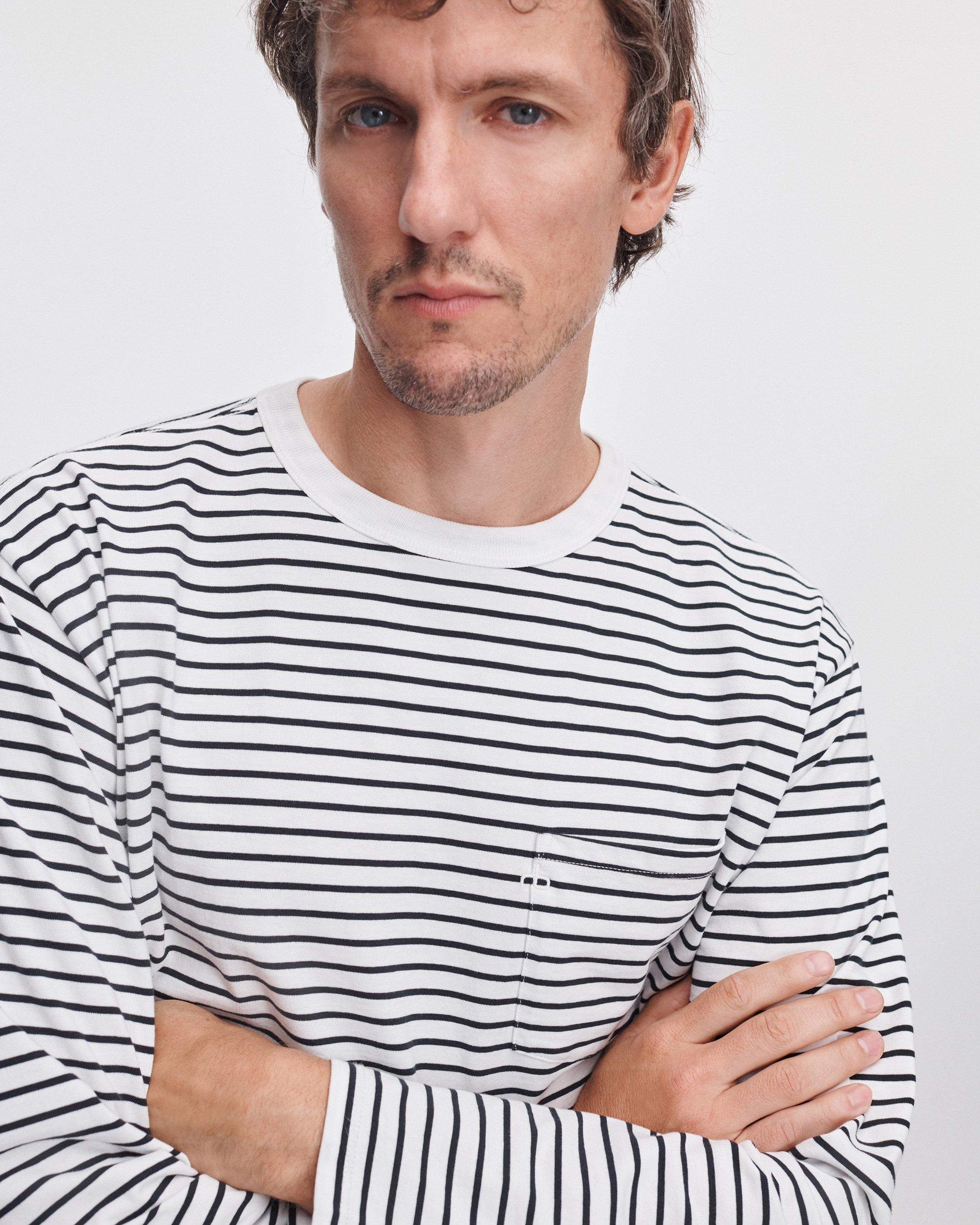 Striped Boxy Long-Sleeve Tee image number 4