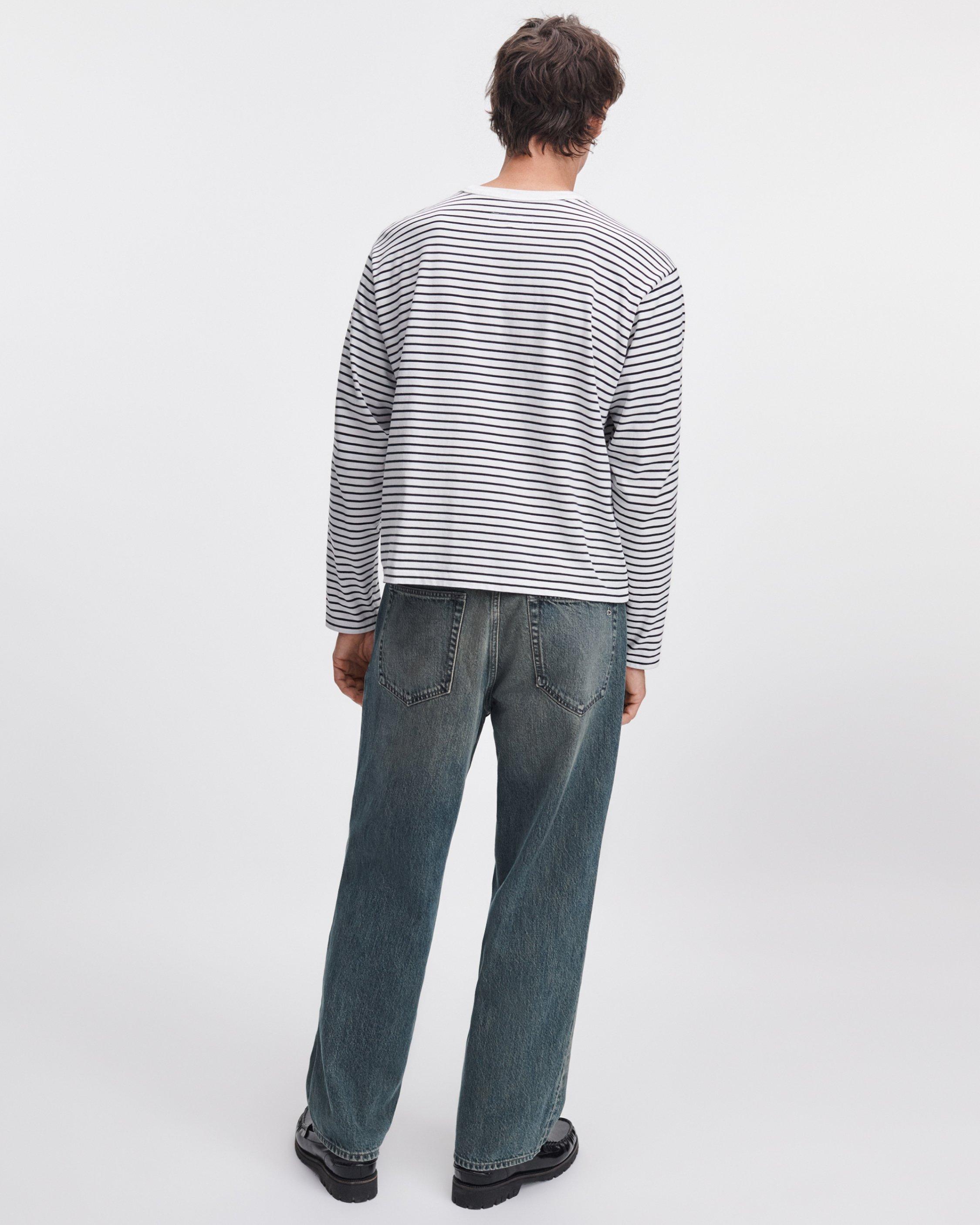 Striped Boxy Long-Sleeve Tee image number 6