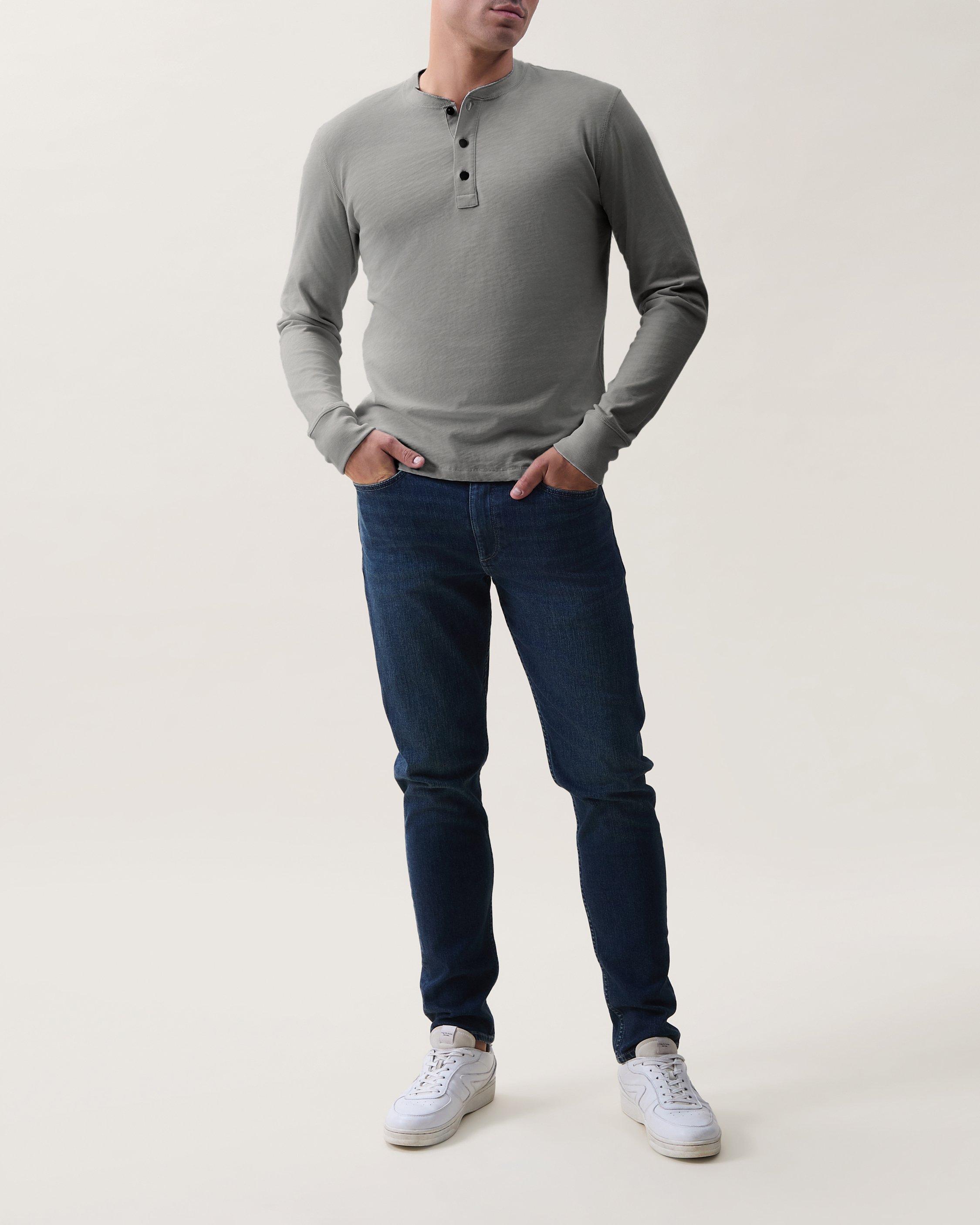 Classic Slub Cotton Long-Sleeve Henley image number 1