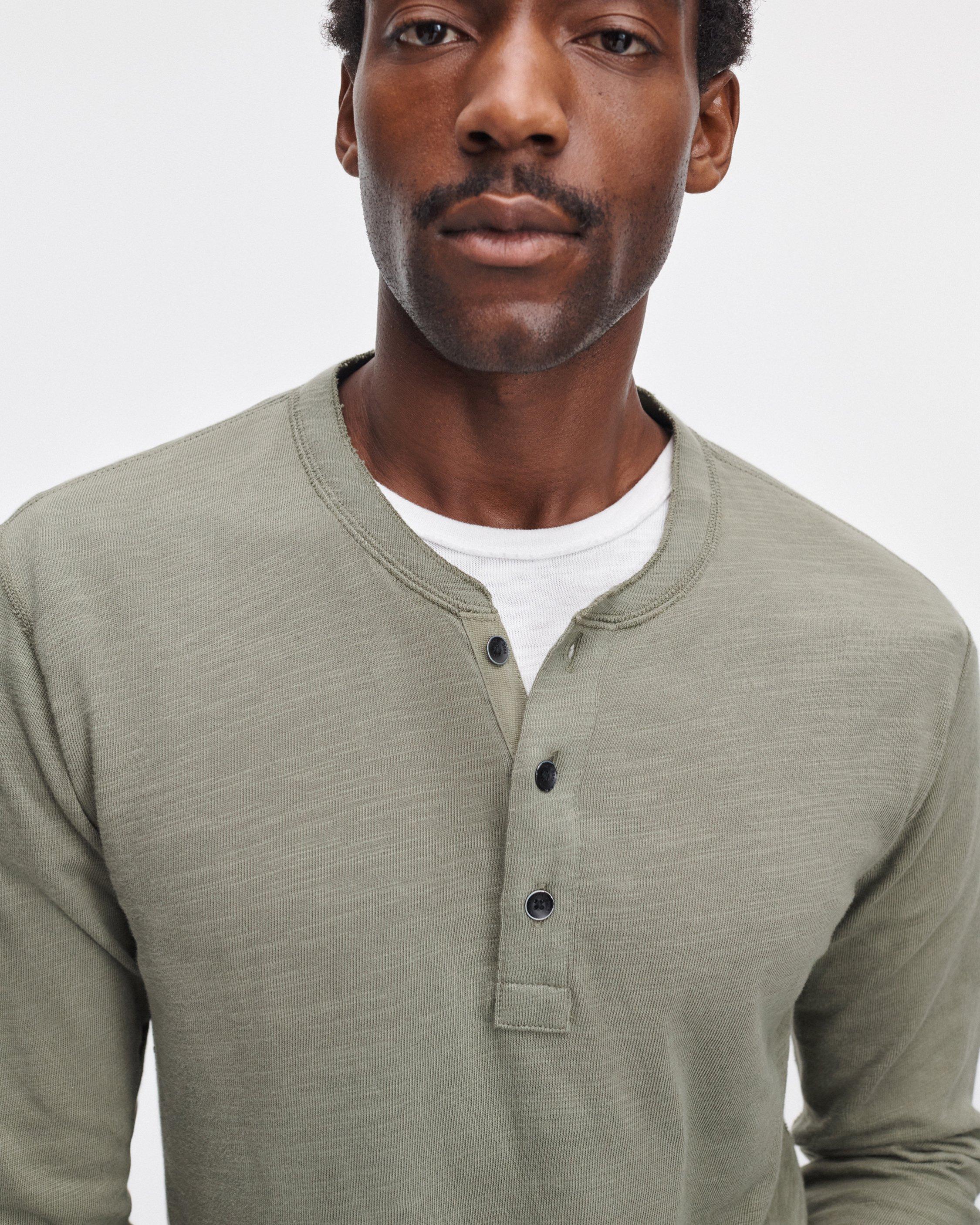 Classic Slub Henley image number 4