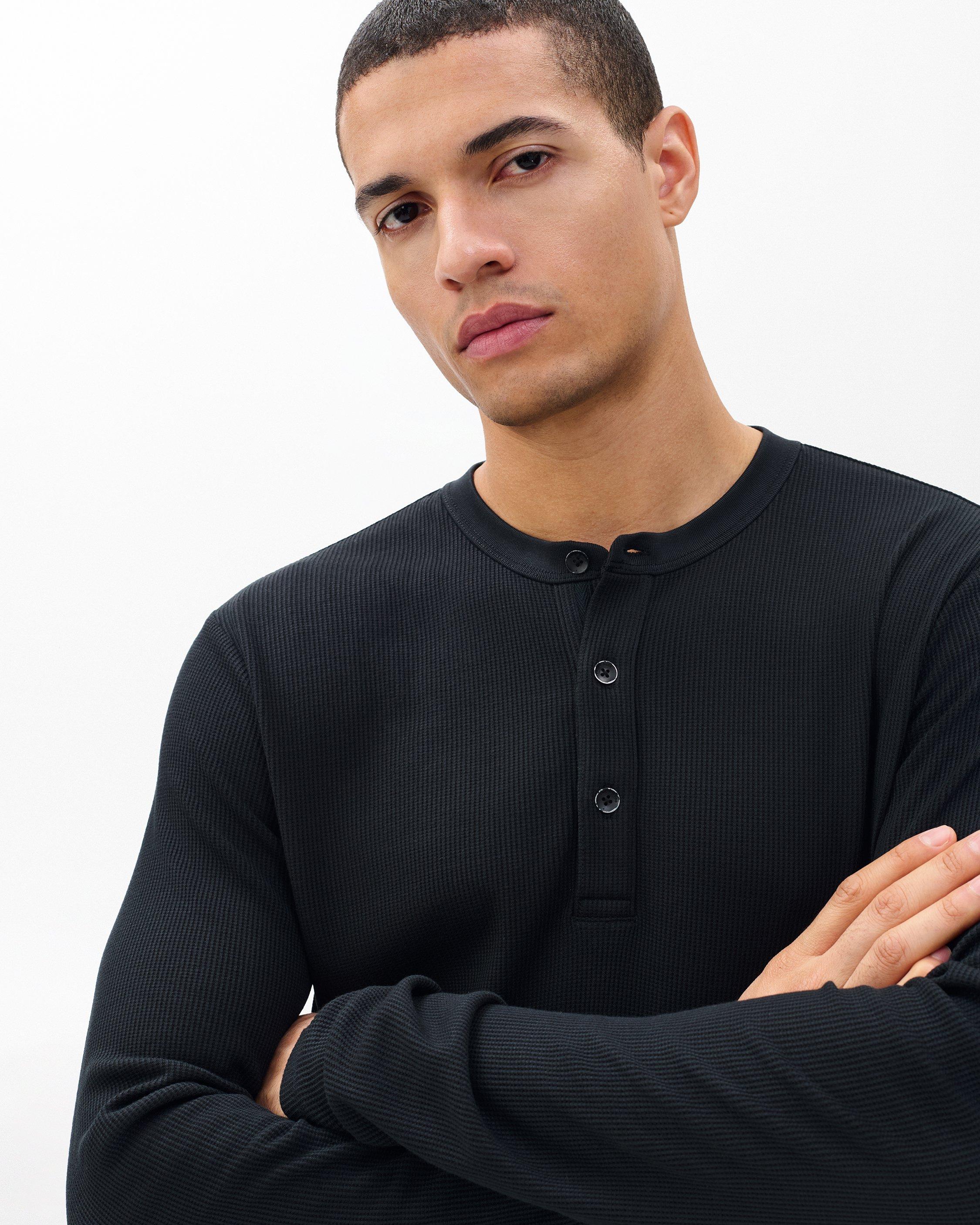 Tech Waffle Henley - Black | rag & bone