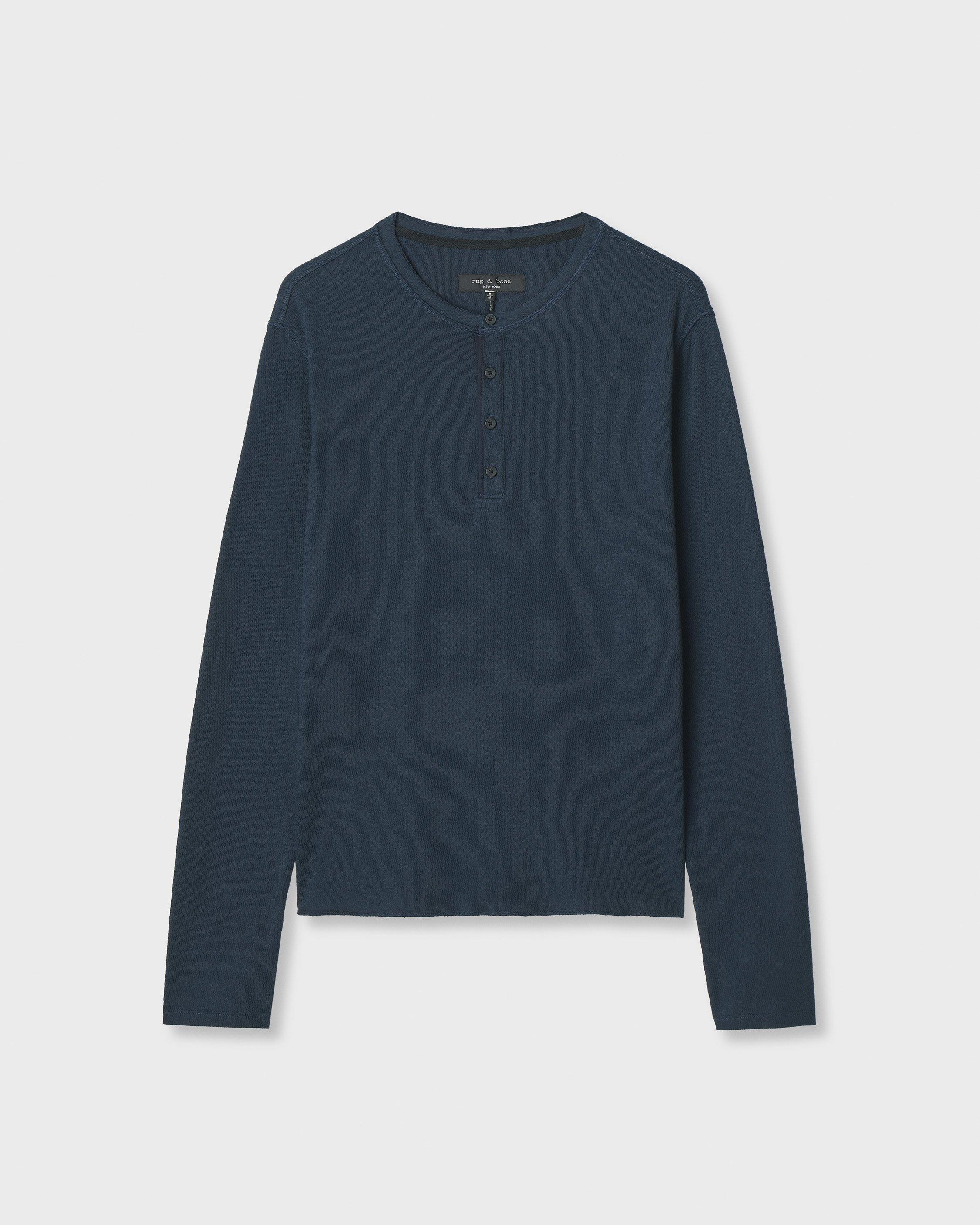 Textured Knit Henley image number 1