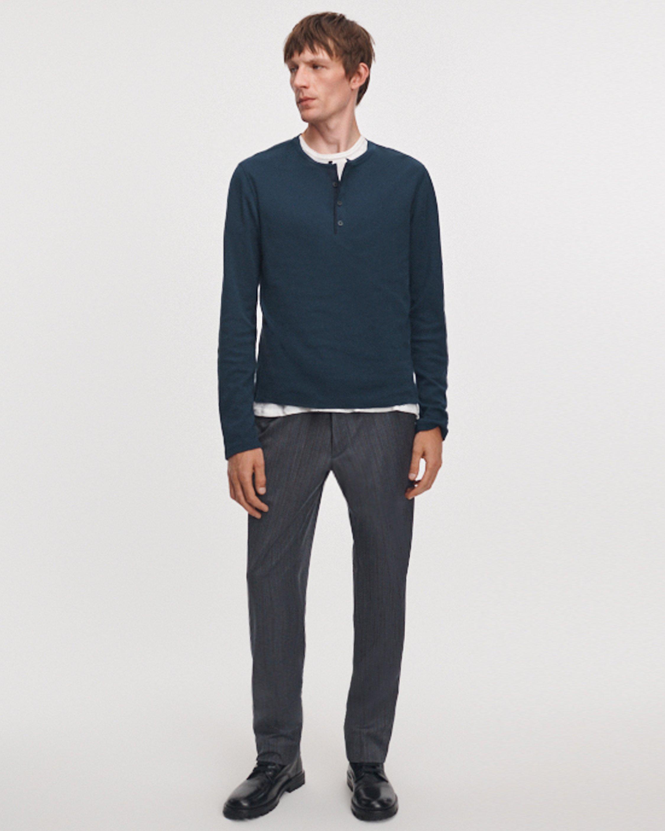 Textured Knit Henley image number 3
