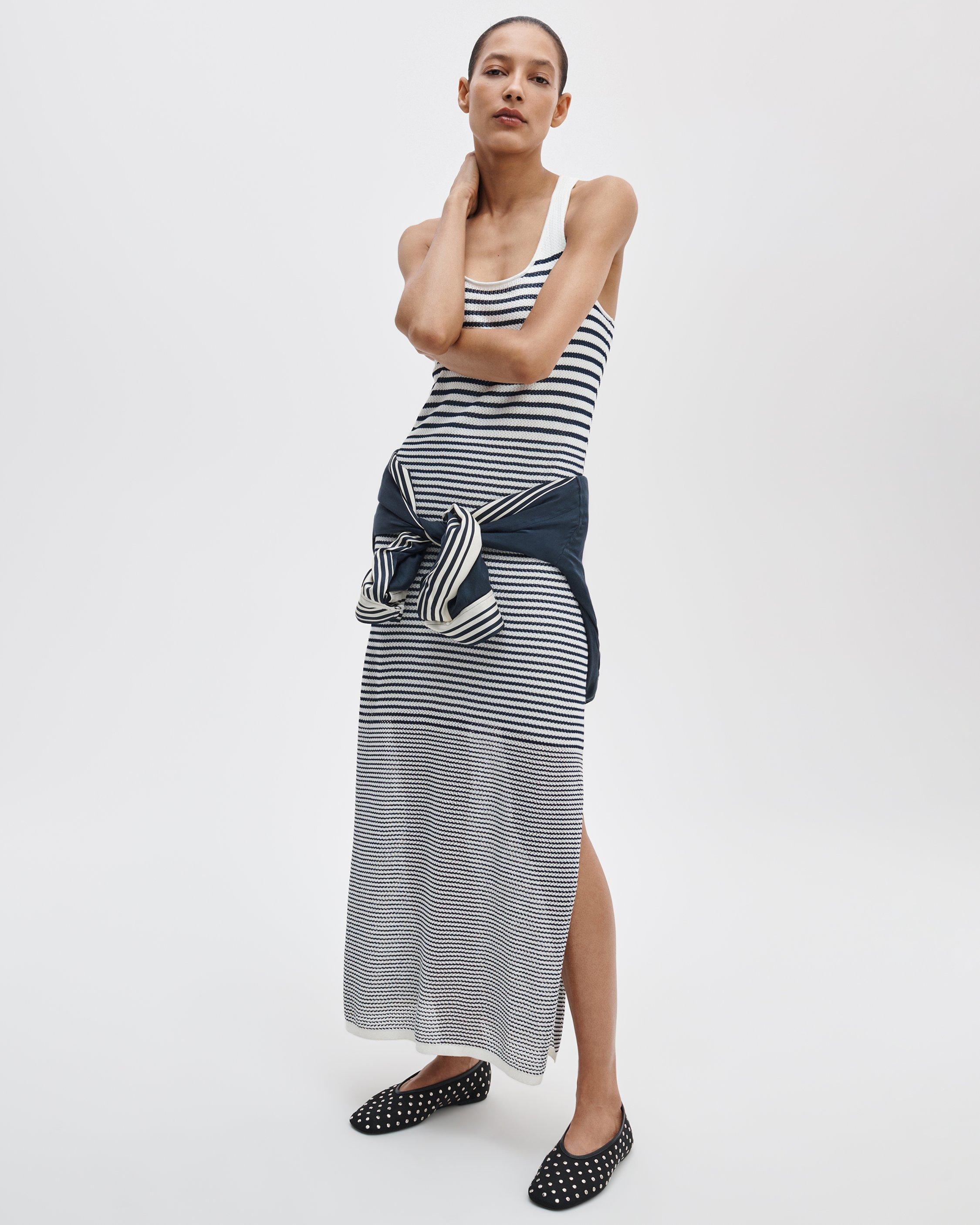Daisy Striped Midi Dress image number 1