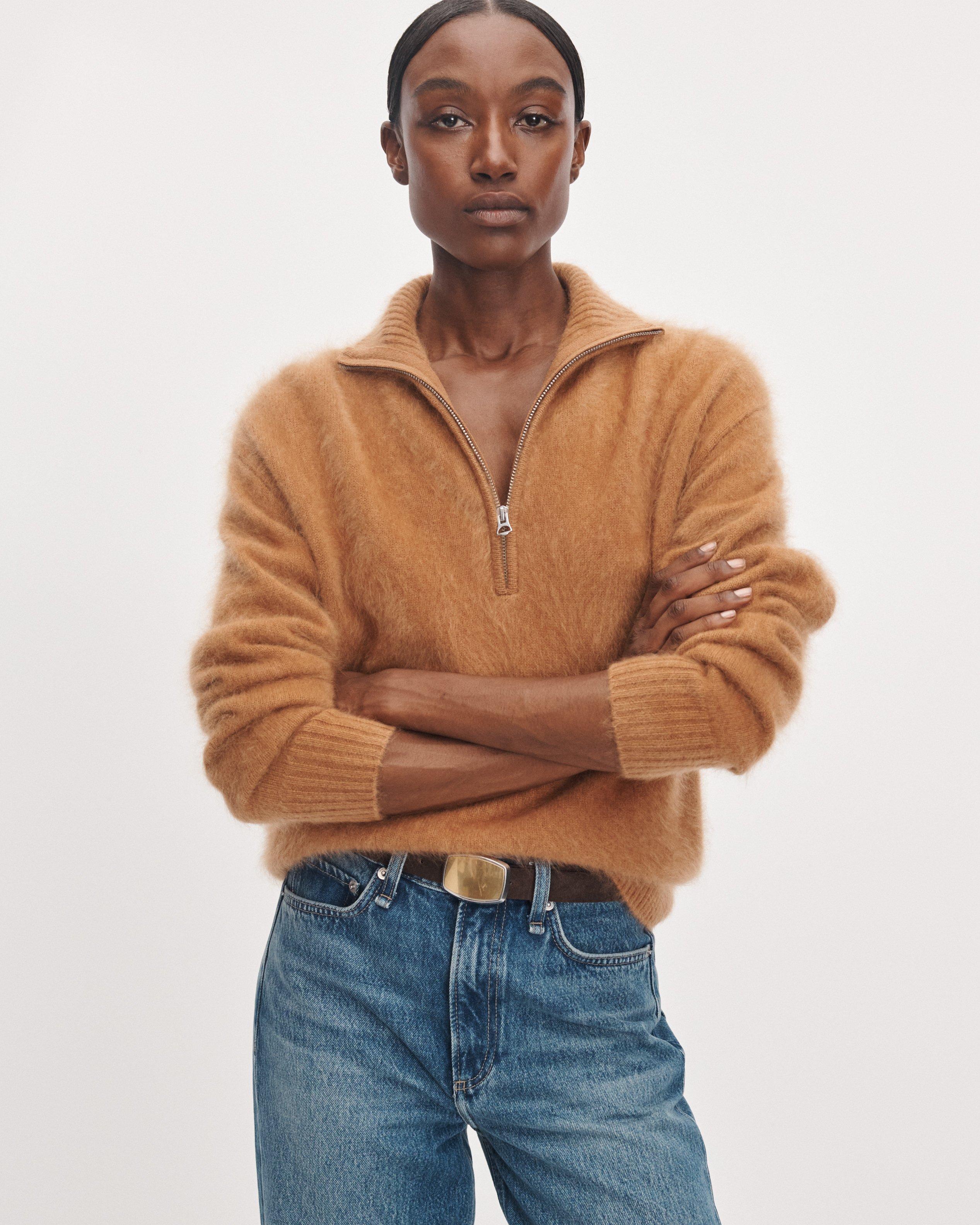 Jada Brushed Cashmere Half-Zip image number 1
