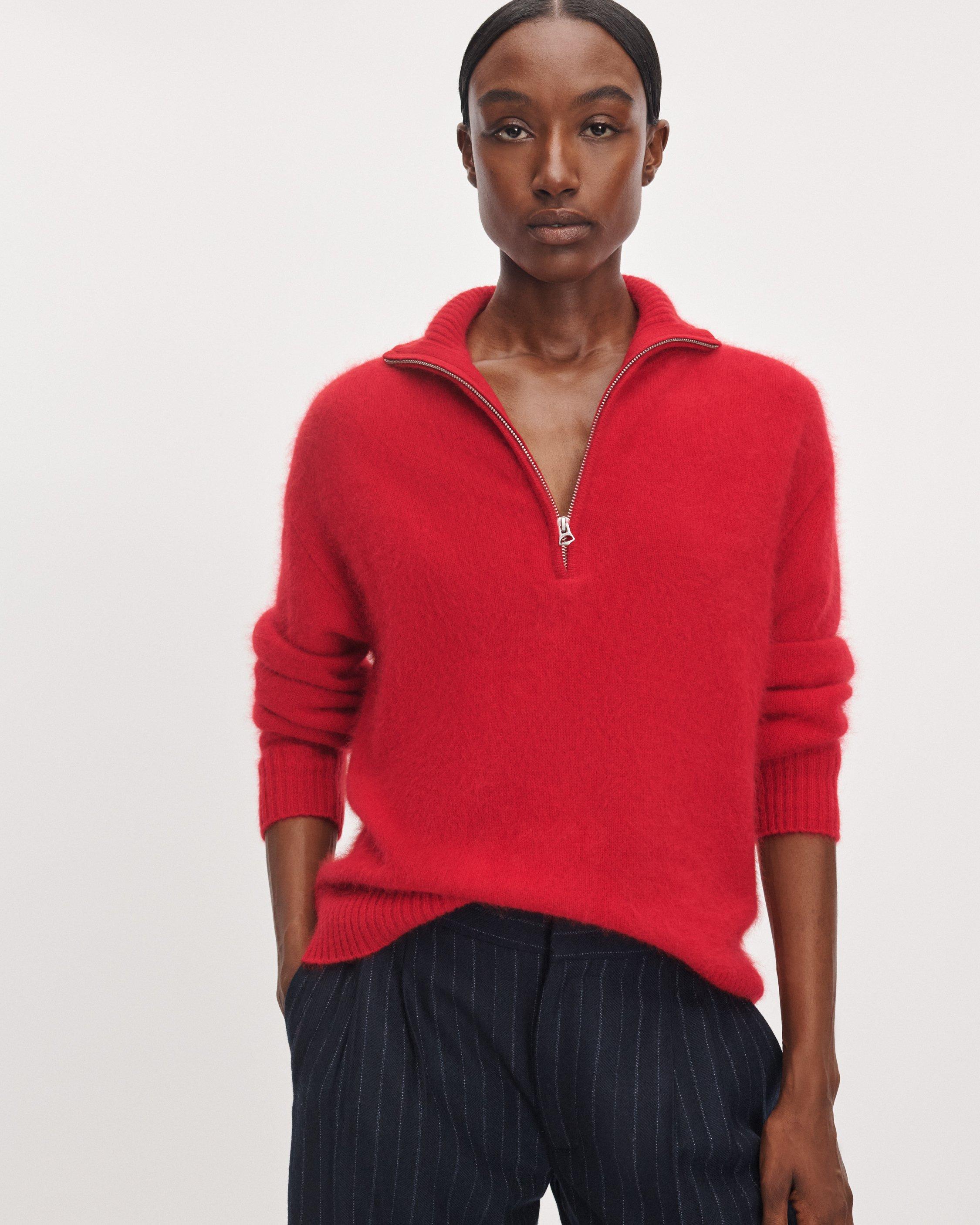 Jada Brushed Cashmere Half-Zip image number 1