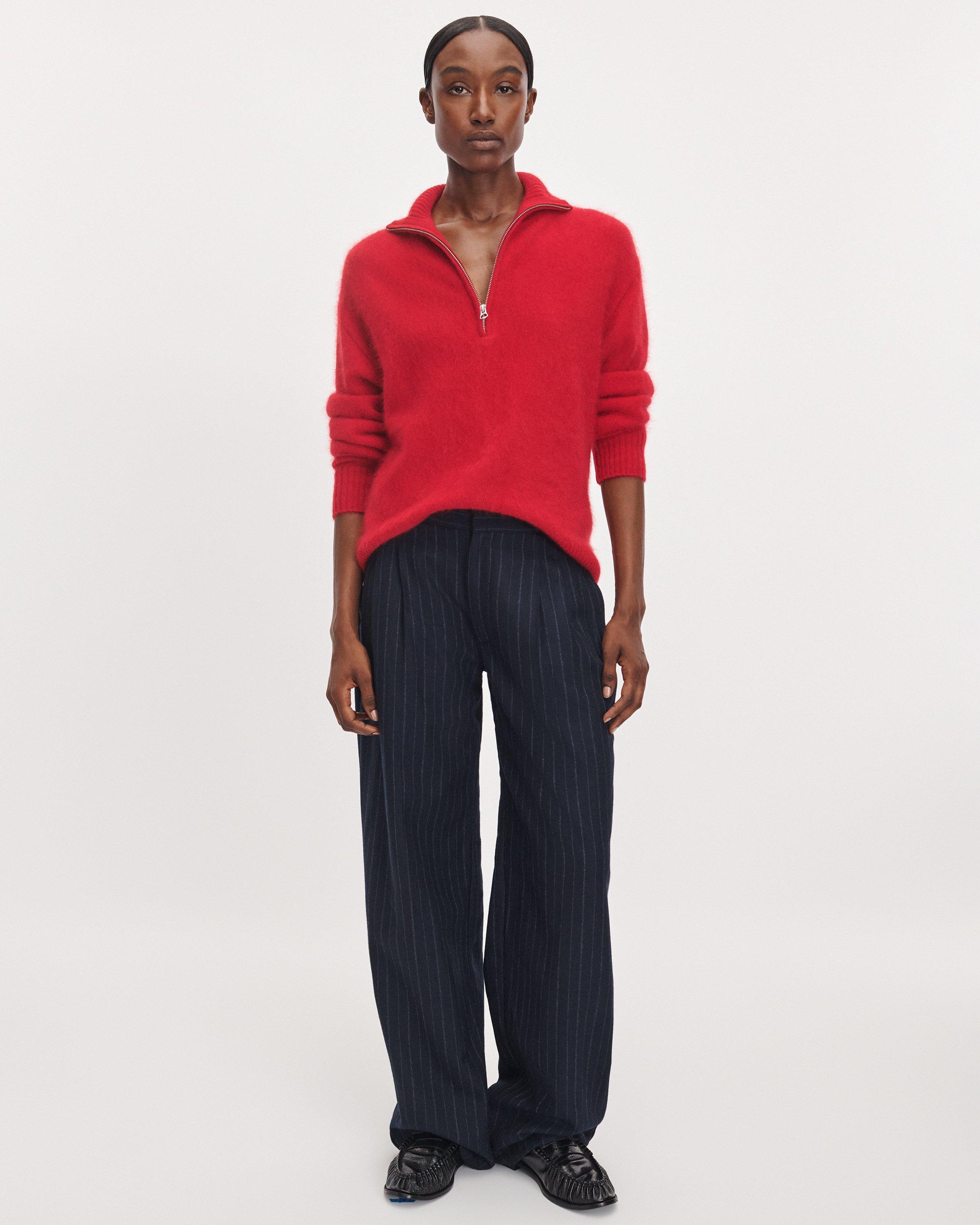 Jada Brushed Cashmere Half-Zip image number 3