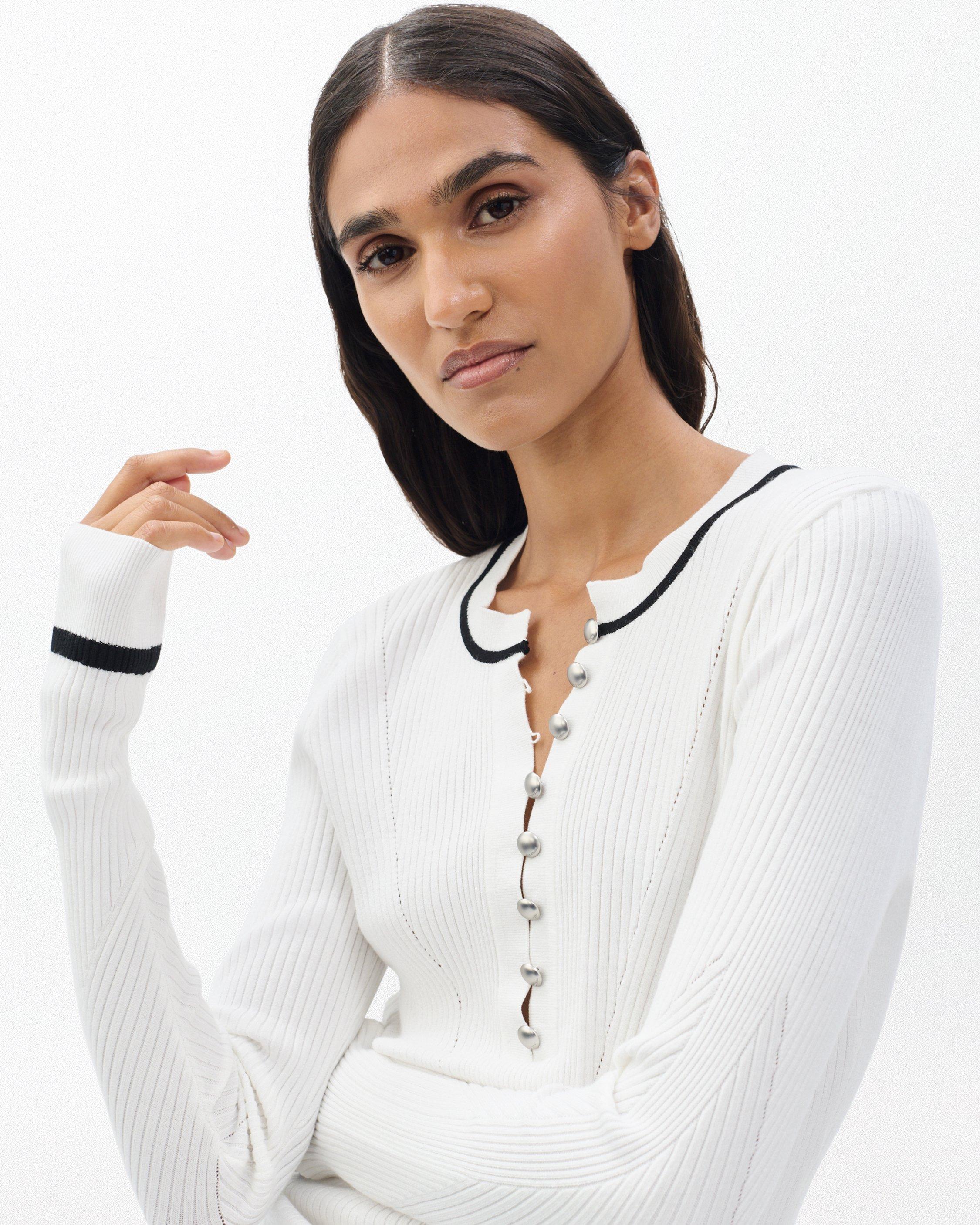 Kassy Ribbed Henley image number 1