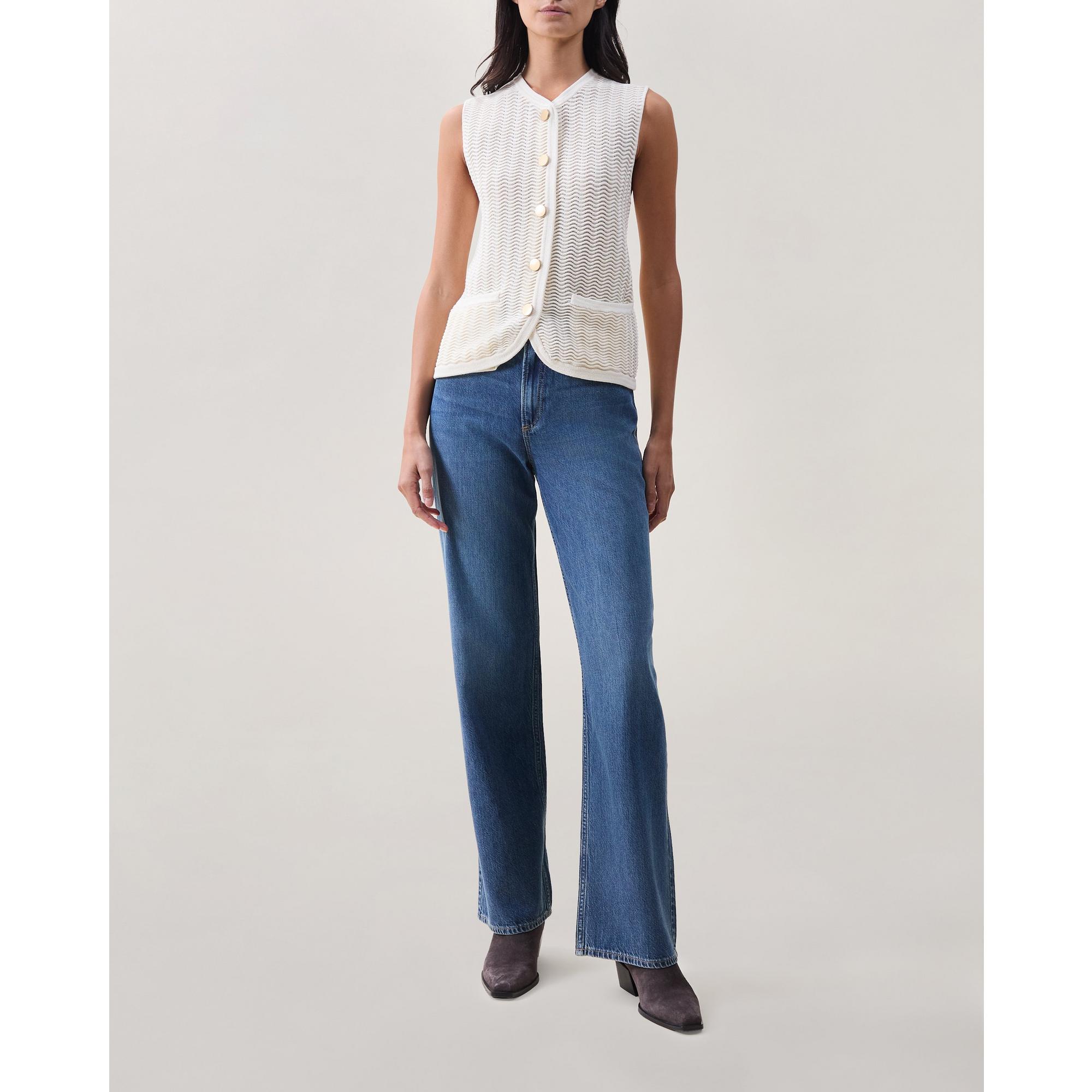 Vivi Open-Knit Cotton-Blend Vest