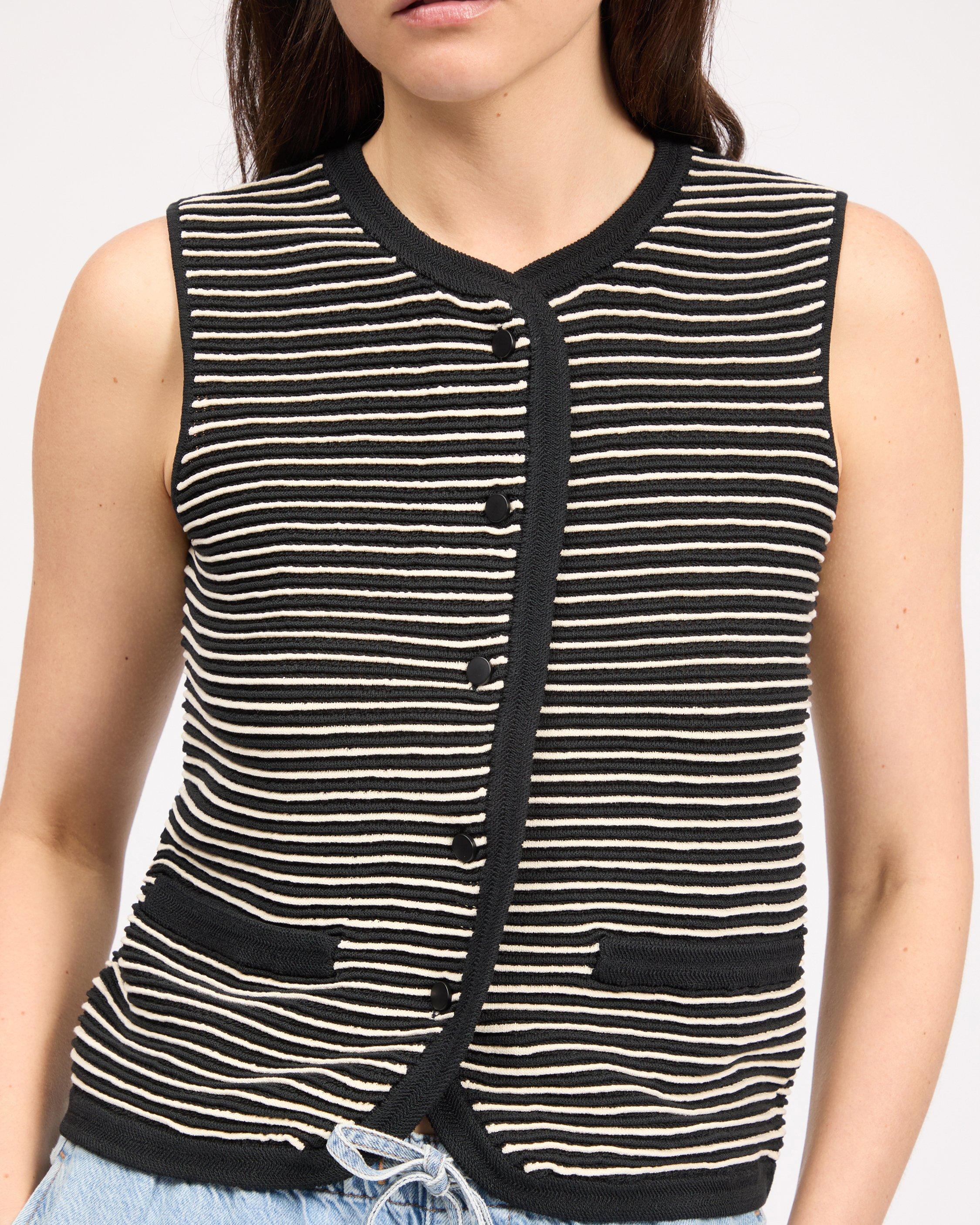 Vivi Striped Knit Vest image number 1