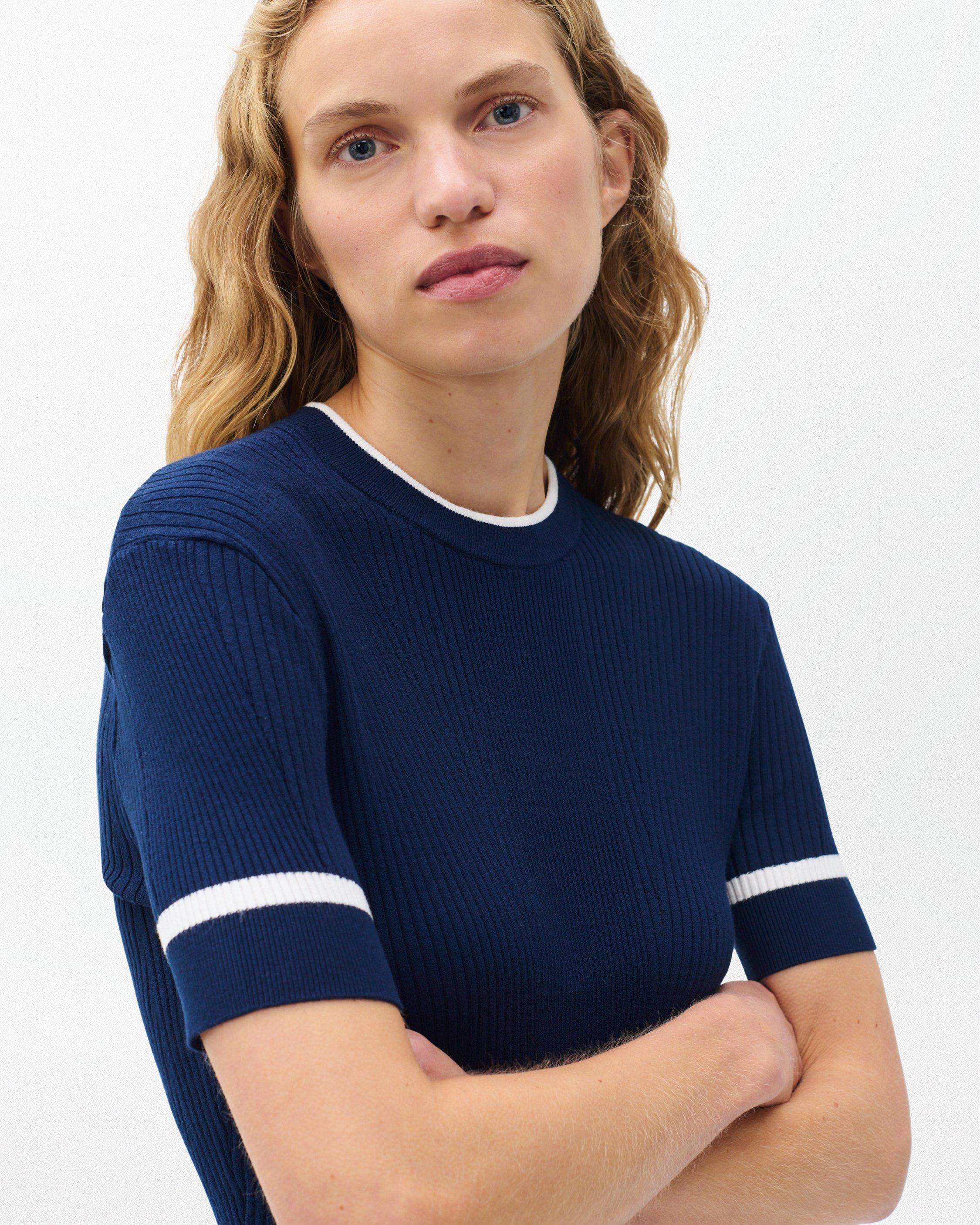 Kassy Ribbed Short-Sleeve Sweater - image 4