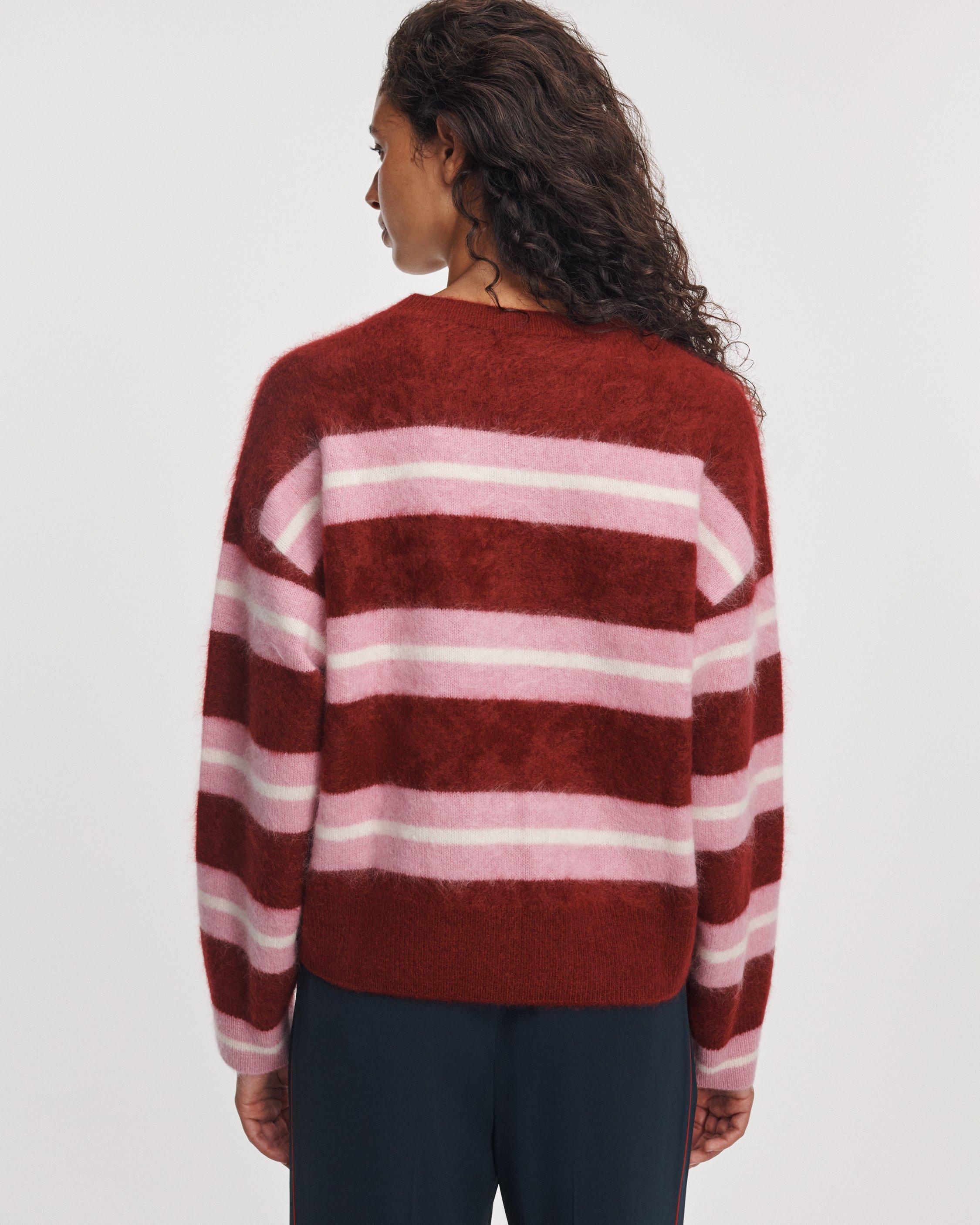 Jada Brushed Cashmere Striped Crewneck image number 5
