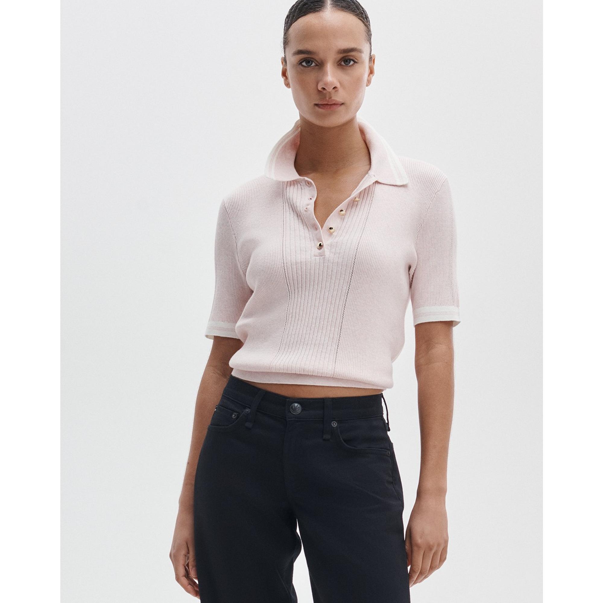 Laurie Cotton-Cashmere Polo