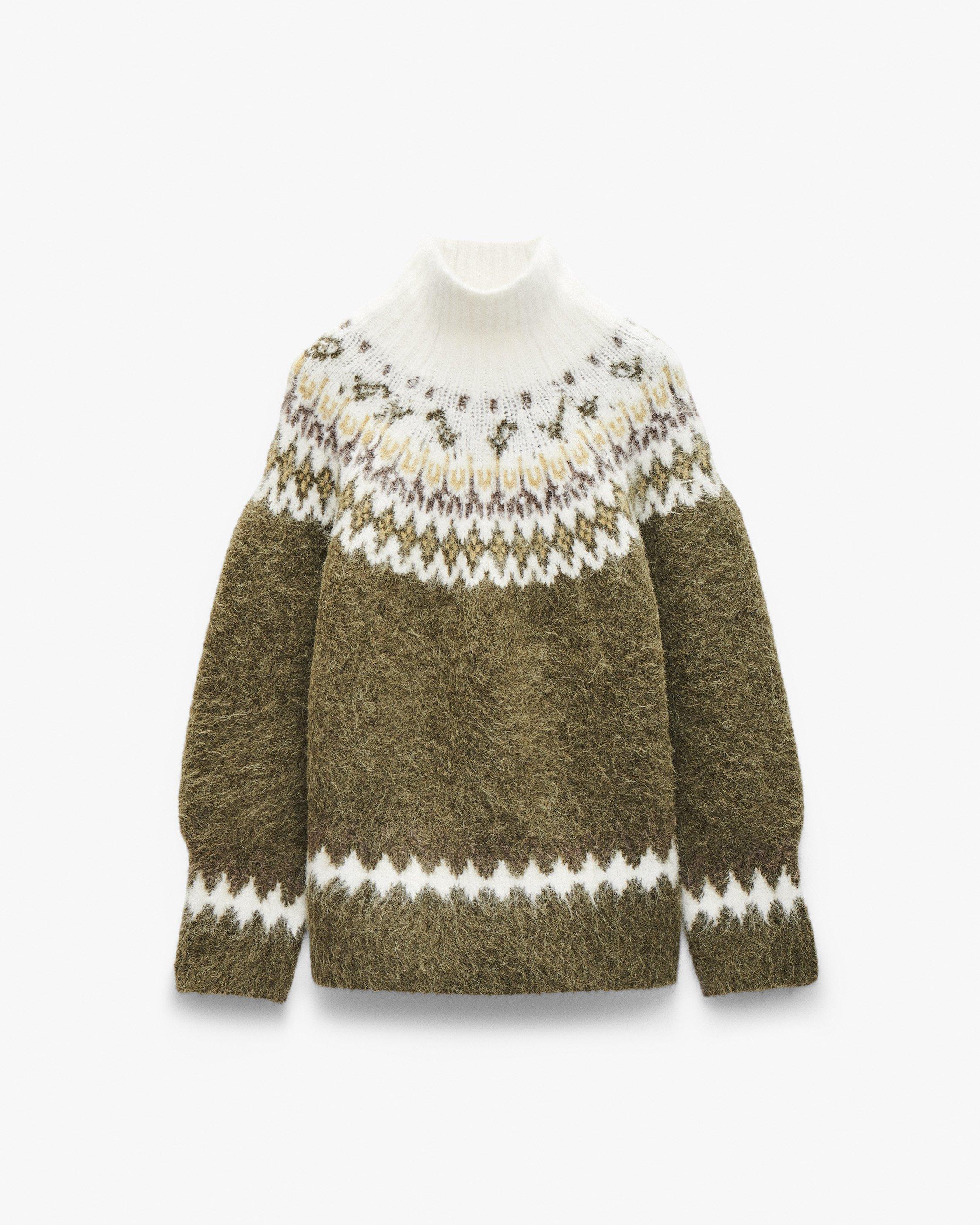 Beth Fair Isle Turtleneck Sweater - Army Multi | rag & bone