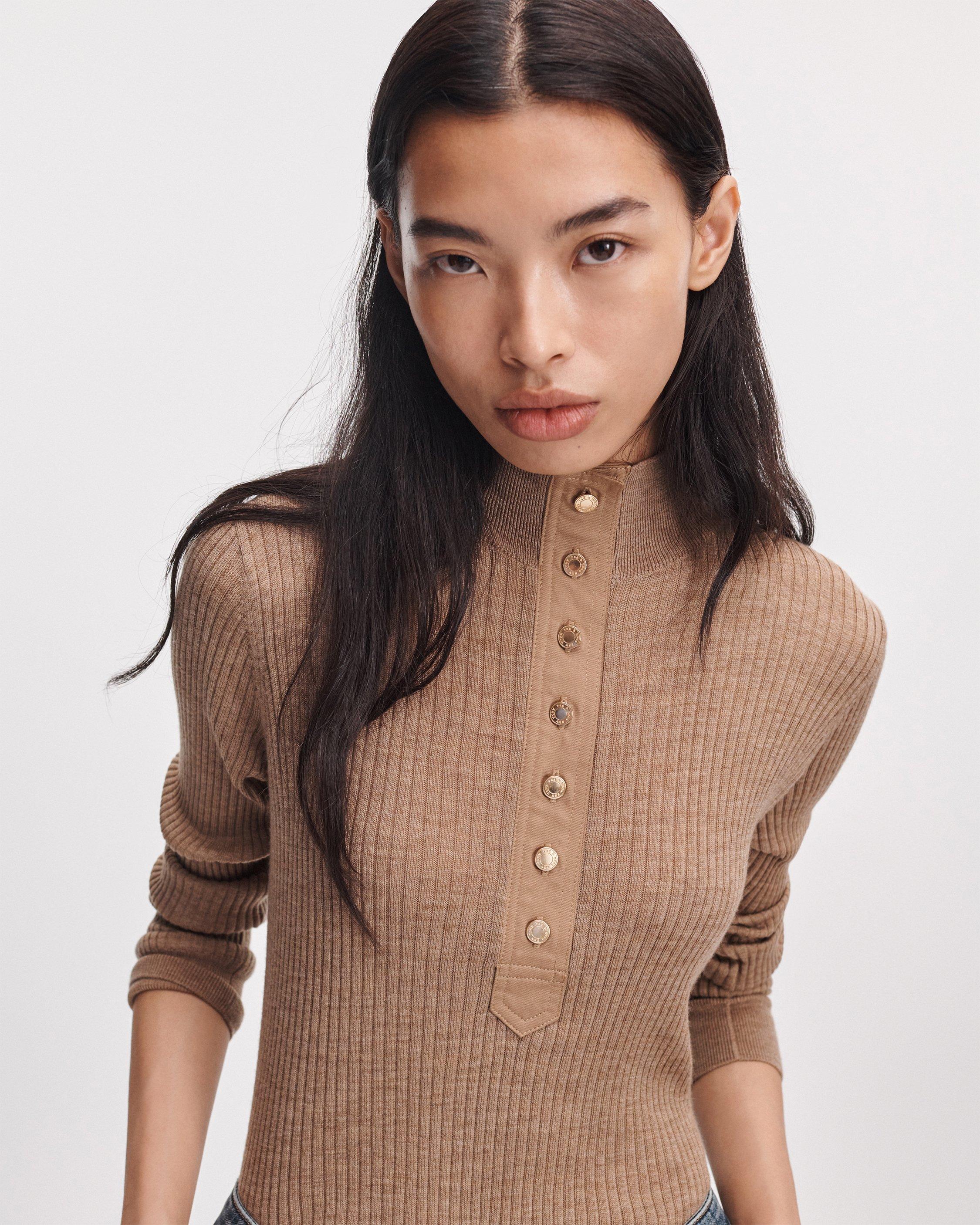 Lucy Merino Wool Henley image number 1