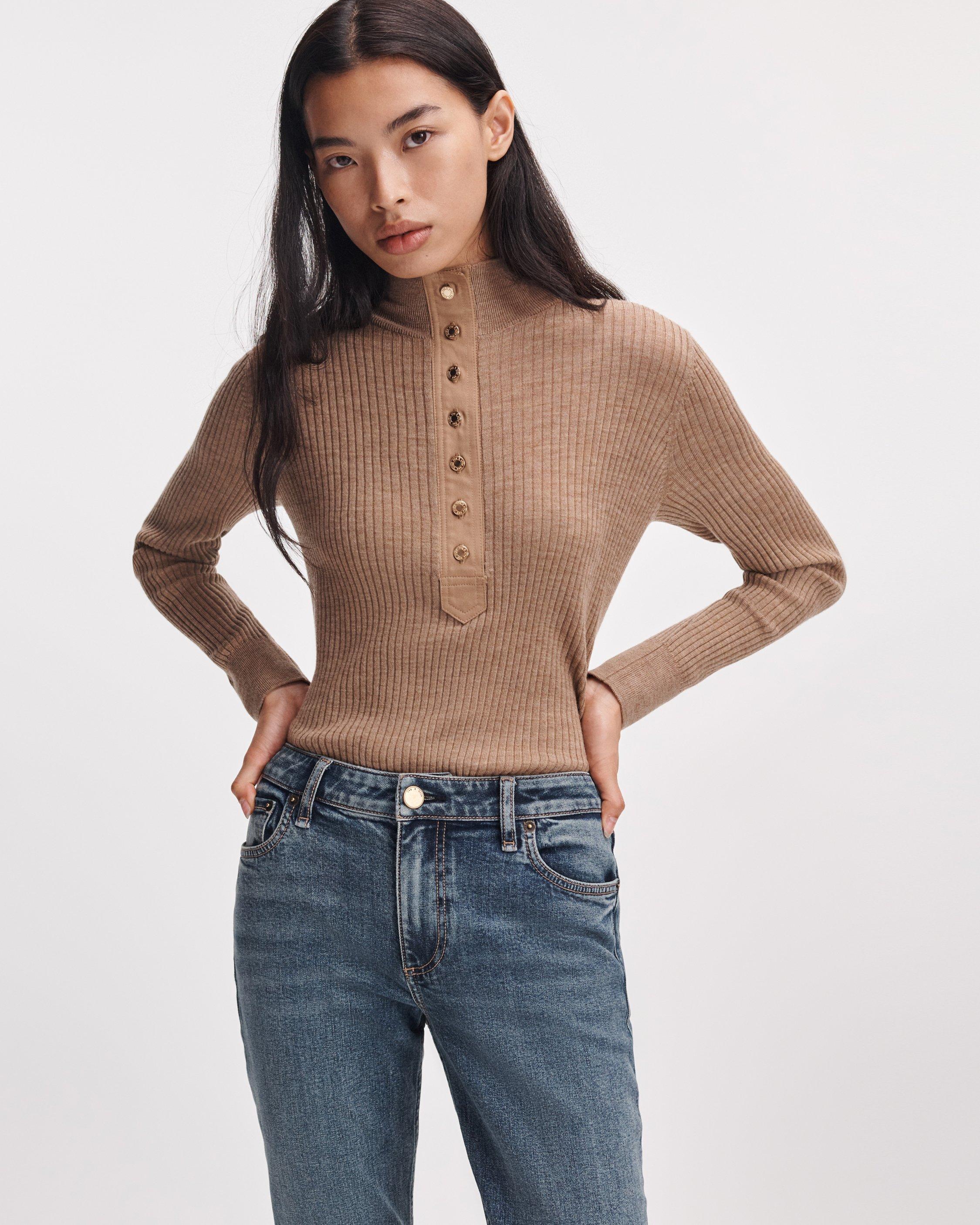 Lucy Merino Wool Henley image number 4