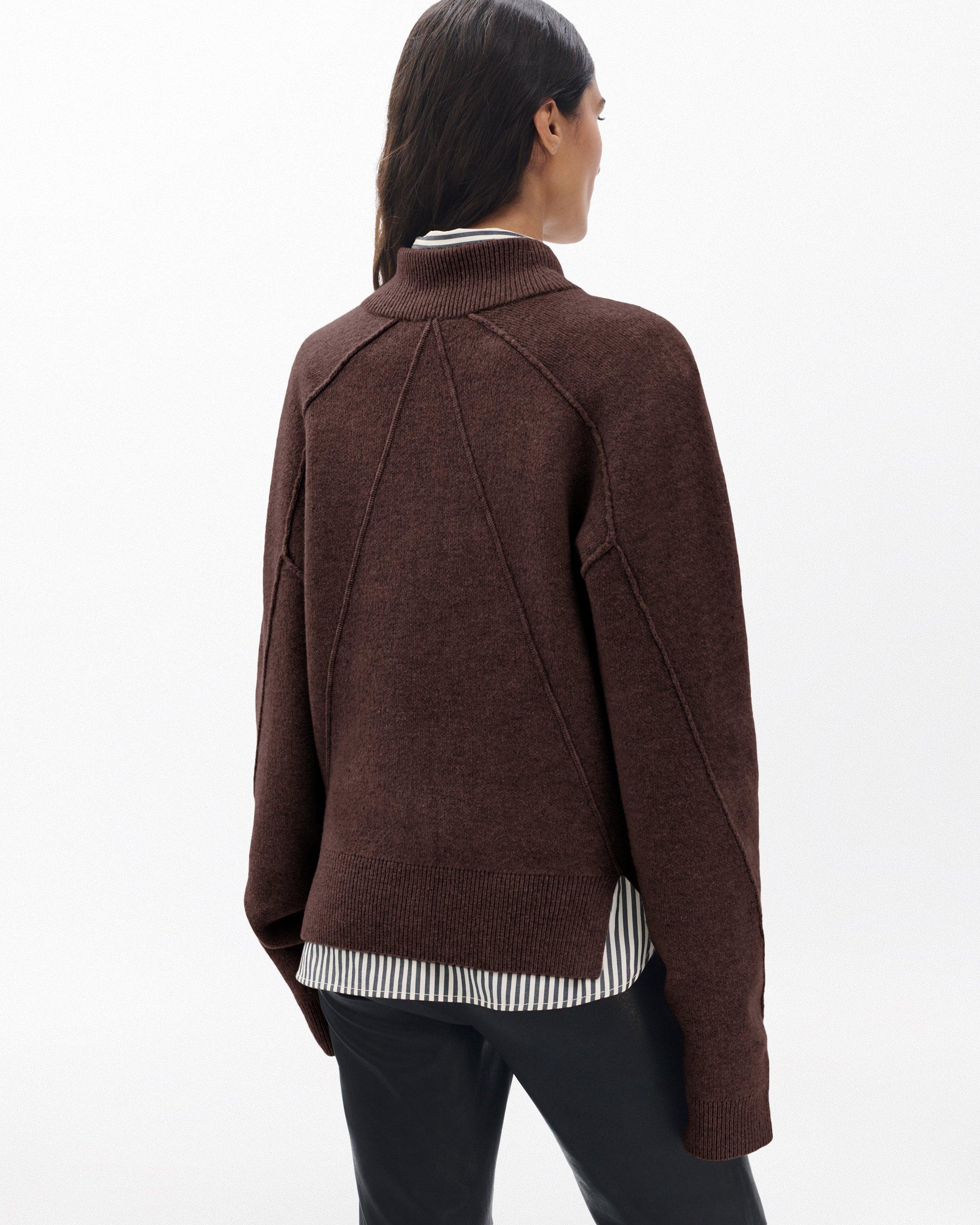 Bridget Mockneck Cardigan - Brown | rag & bone