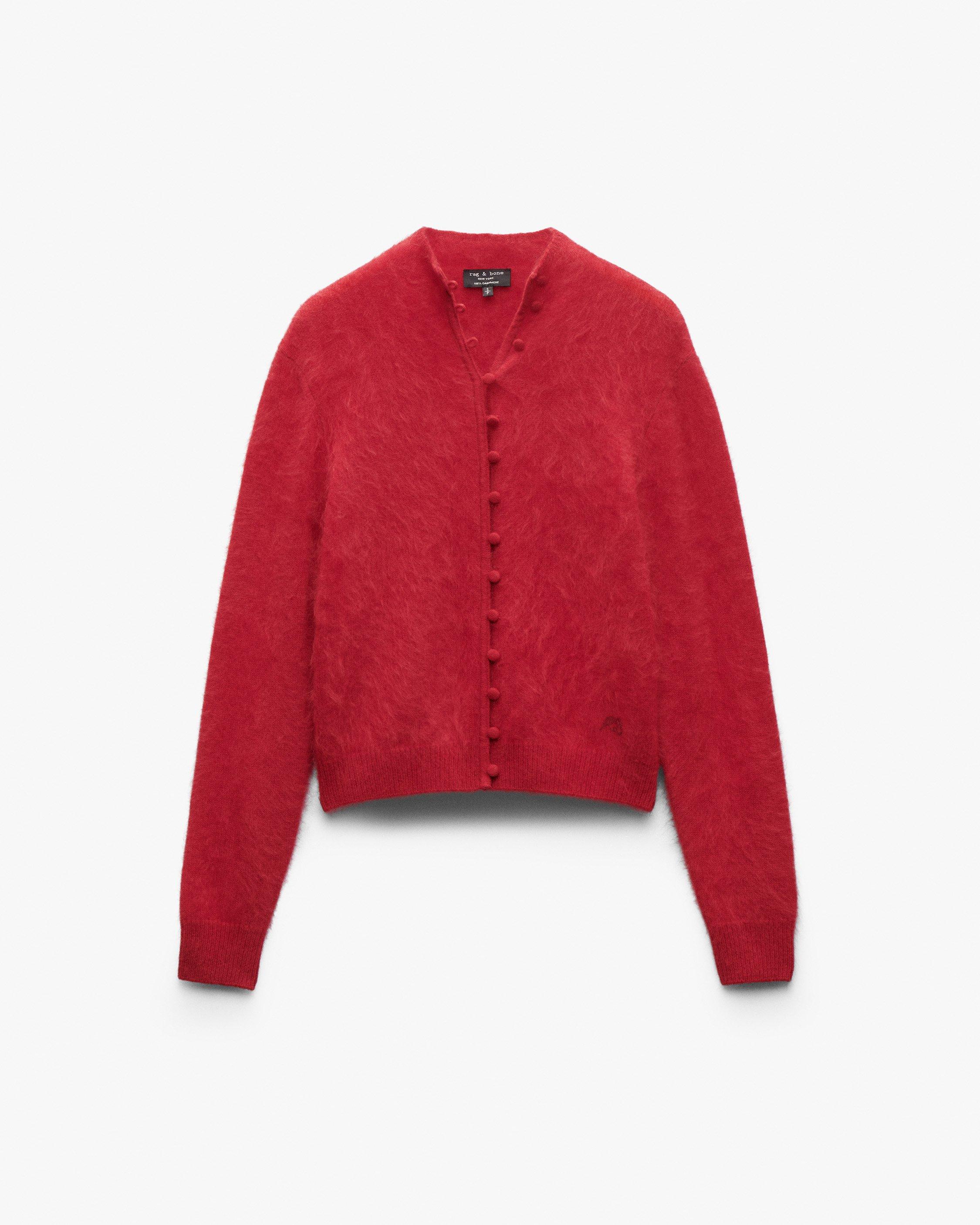 Jada Brushed Cashmere Cardigan - Red | rag & bone