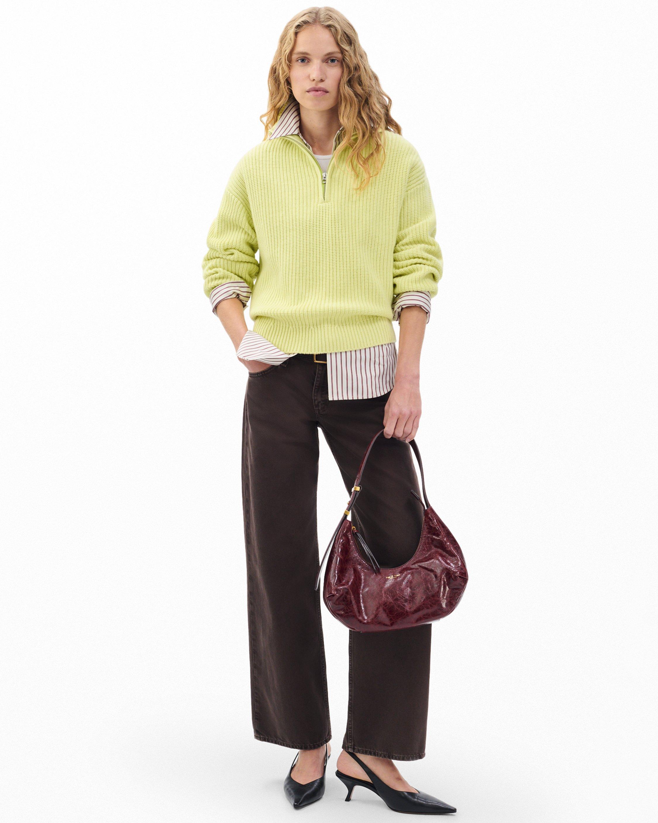 Julie Wool Half-Zip Sweater - Light Green | rag & bone