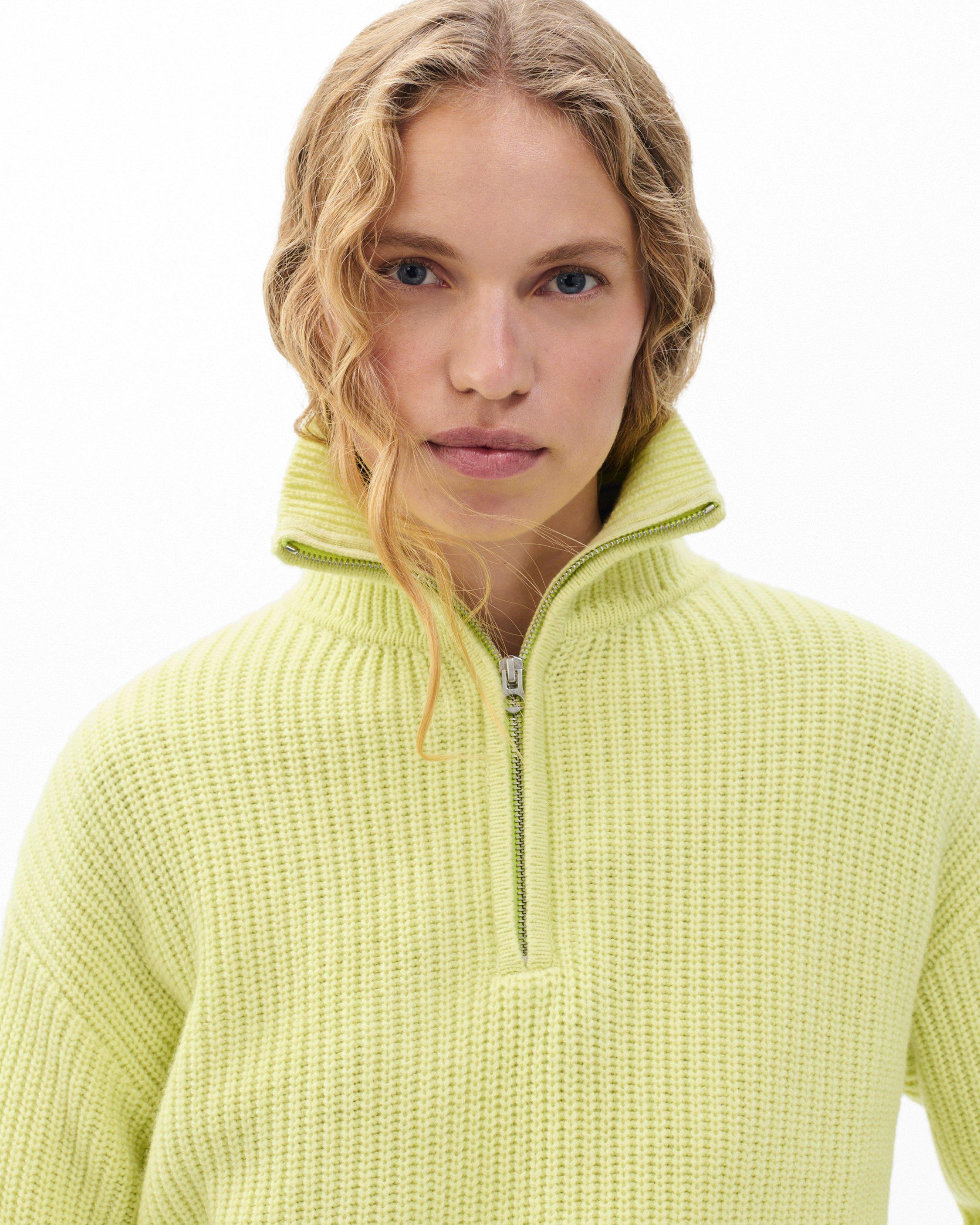 Julie Wool Half-Zip Sweater - Light Green | rag & bone