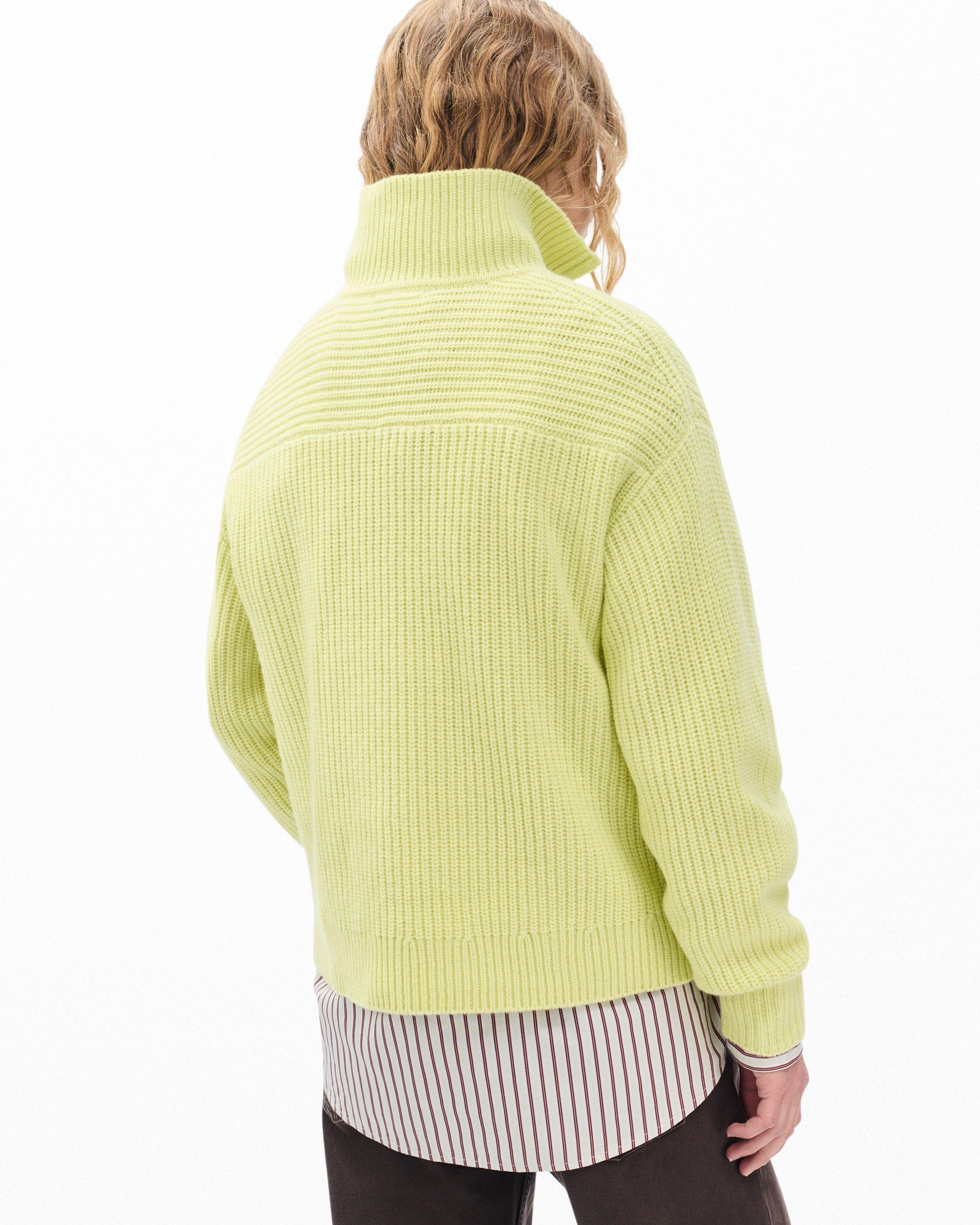 Julie Wool Half-Zip Sweater - Light Green | rag & bone