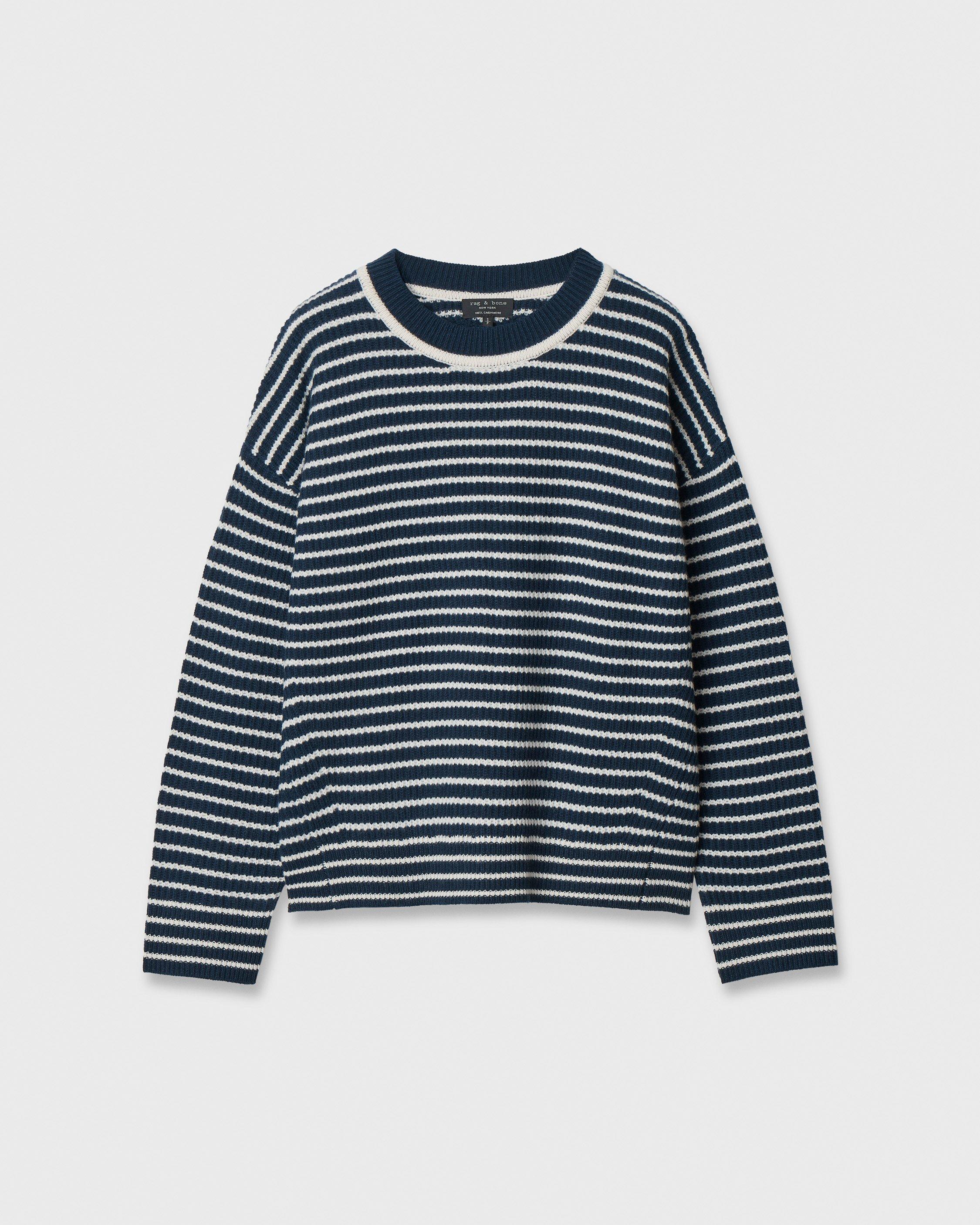 Gigi Striped Cashmere Crewneck image number 2