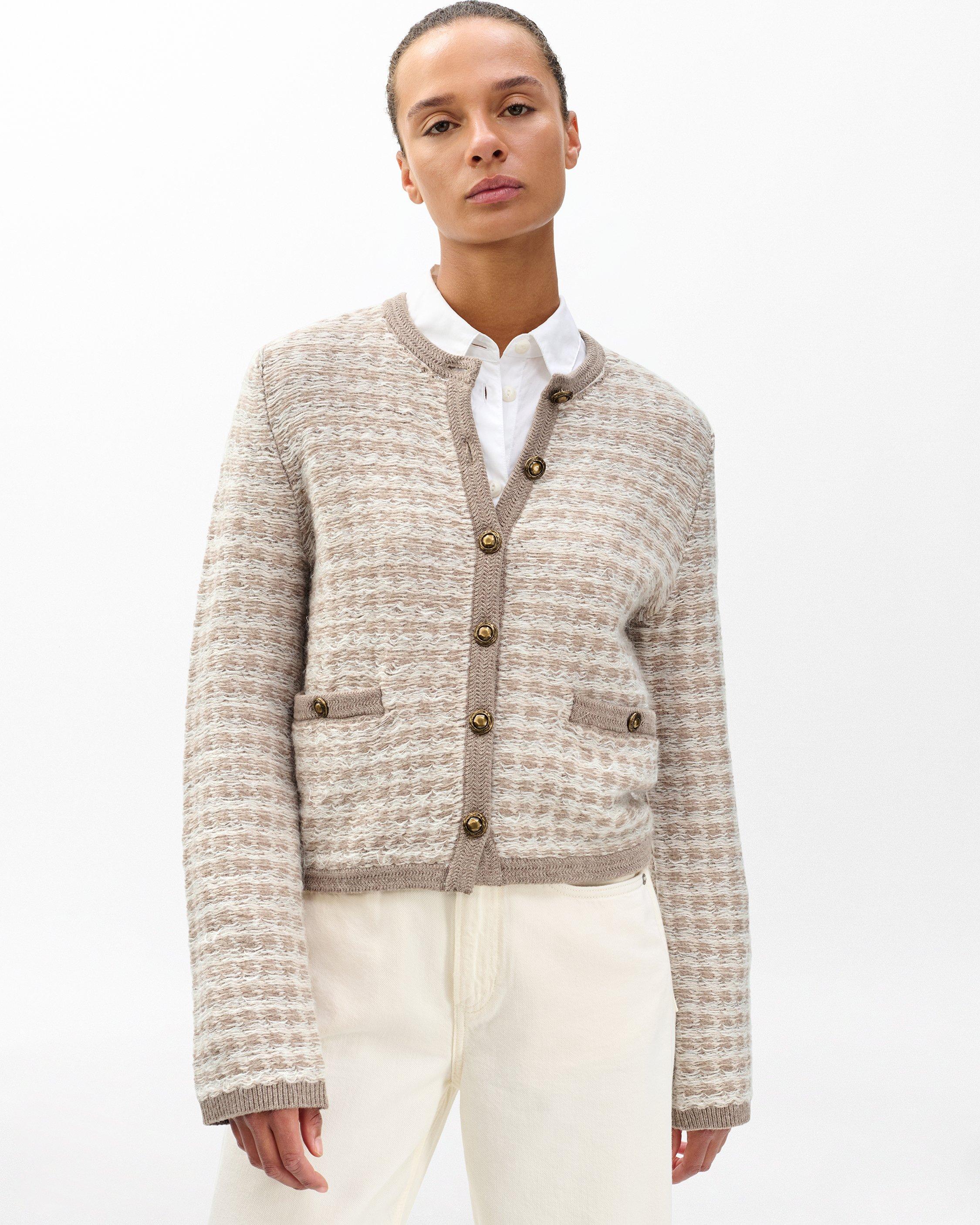 Robyn Tweed Cardigan - Oatmeal Multi | rag & bone