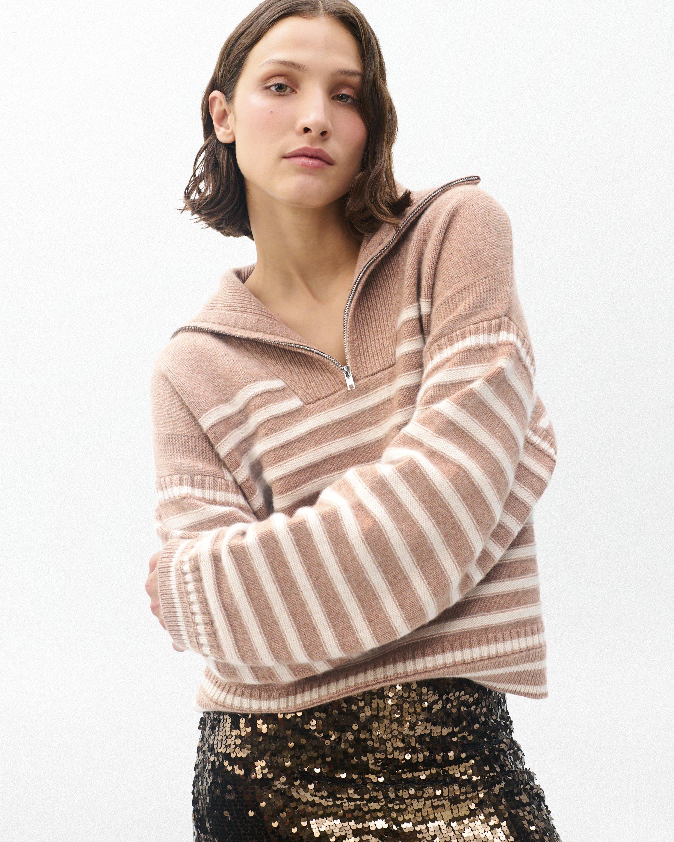 Raven Wool-Cashmere Half-Zip Sweater - image 5