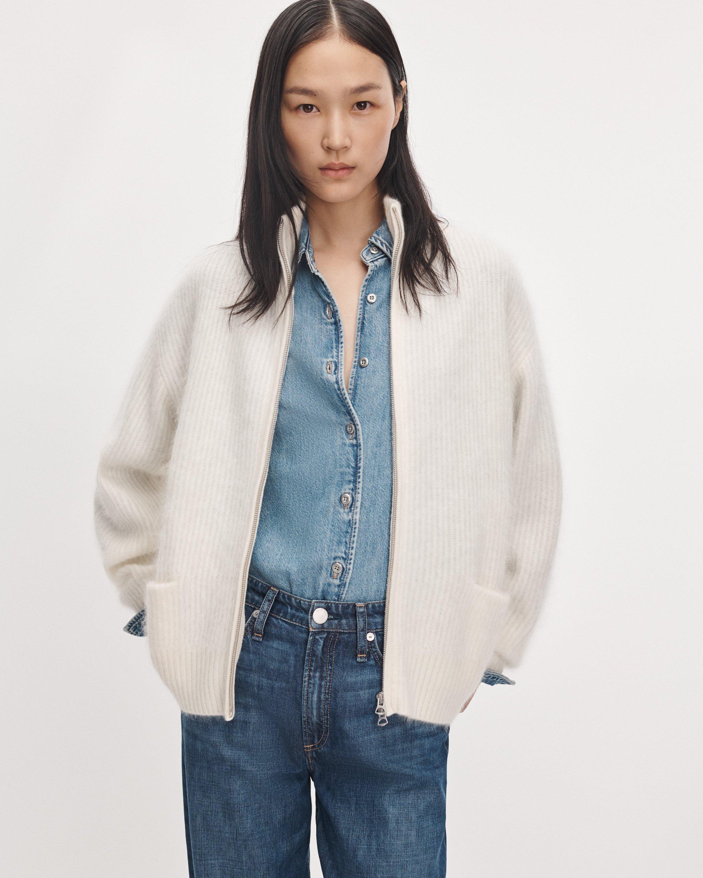 Jada Brushed Cashmere Full-Zip image number 1