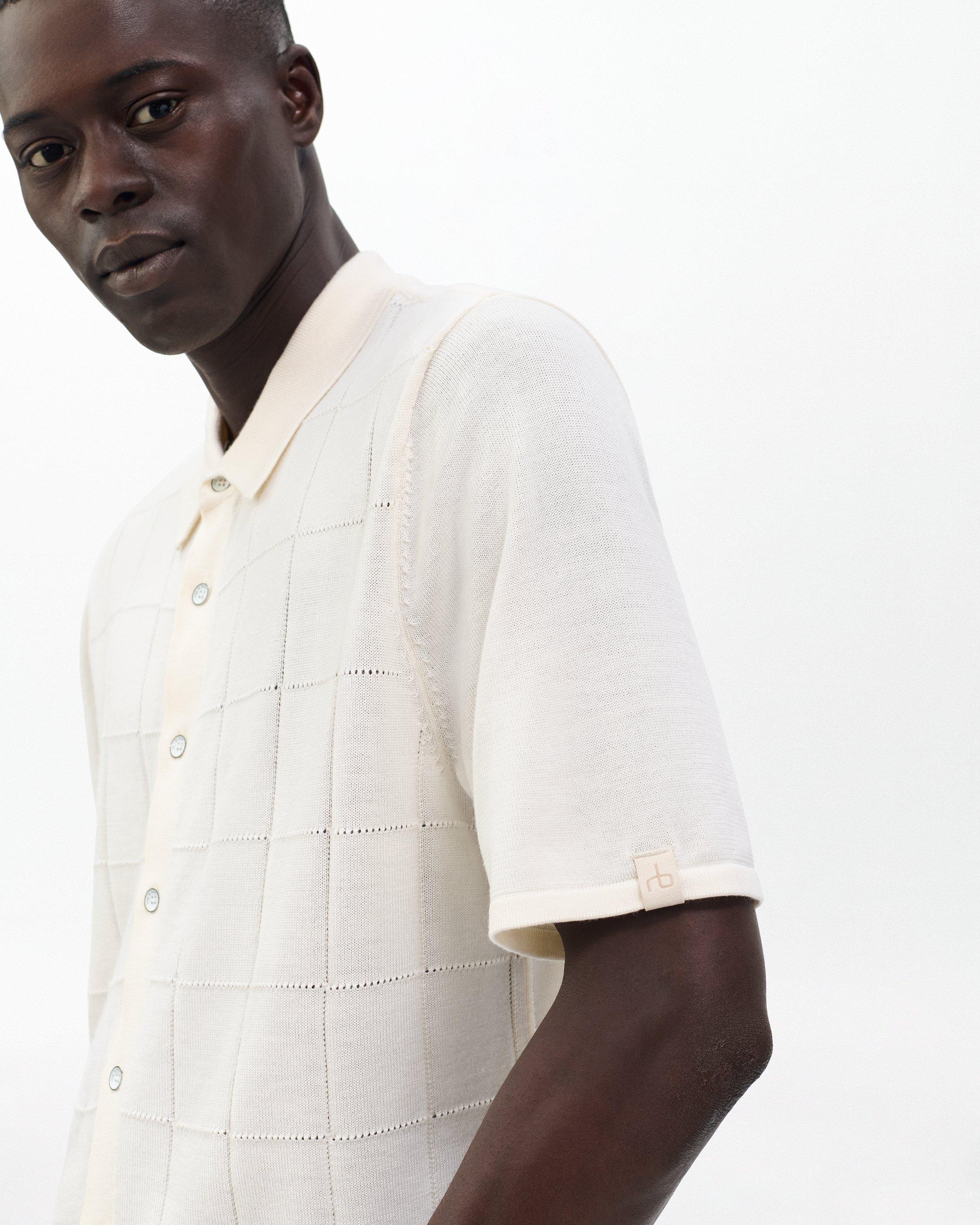 Dalton Windowpane Knit Shirt image number 4