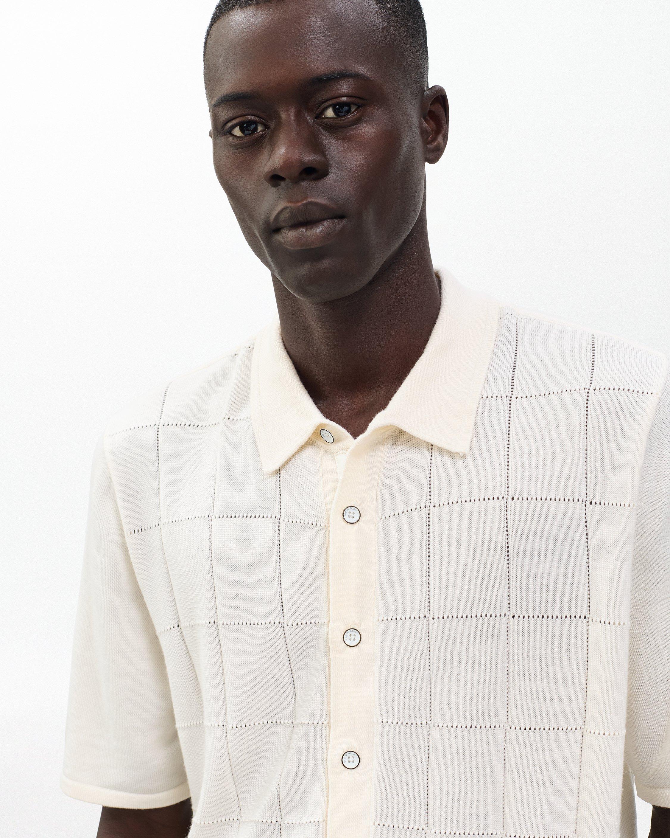 Dalton Windowpane Knit Shirt image number 5