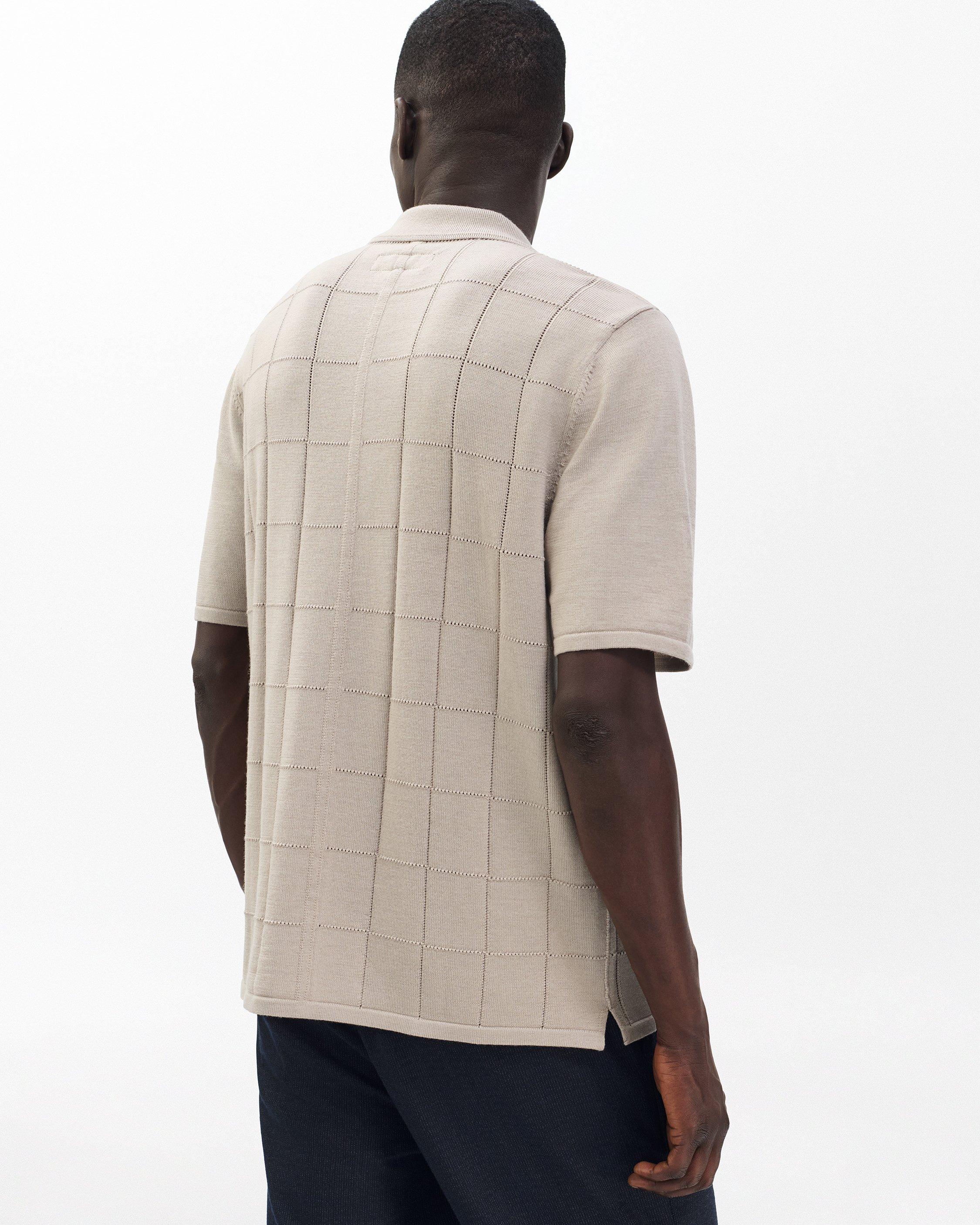 Dalton Windowpane Knit Shirt image number 6