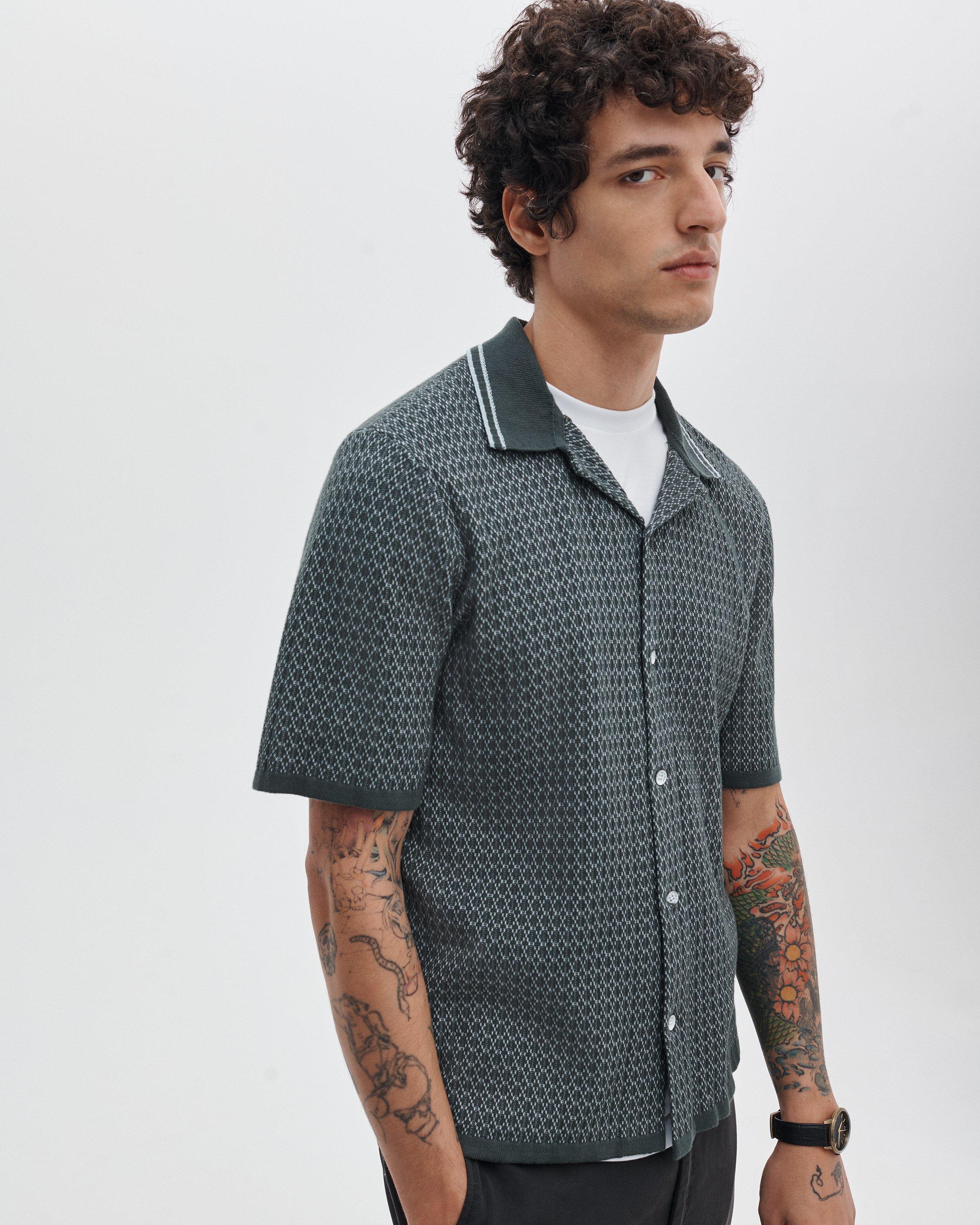 Harvey Cross-Stitch Camp Shirt image number 2