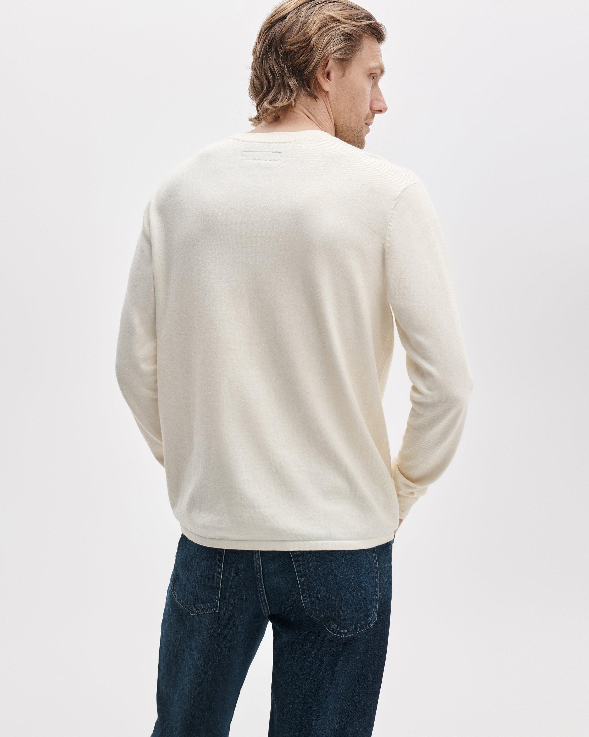 Washed Cotton Henley Sweater image number 5