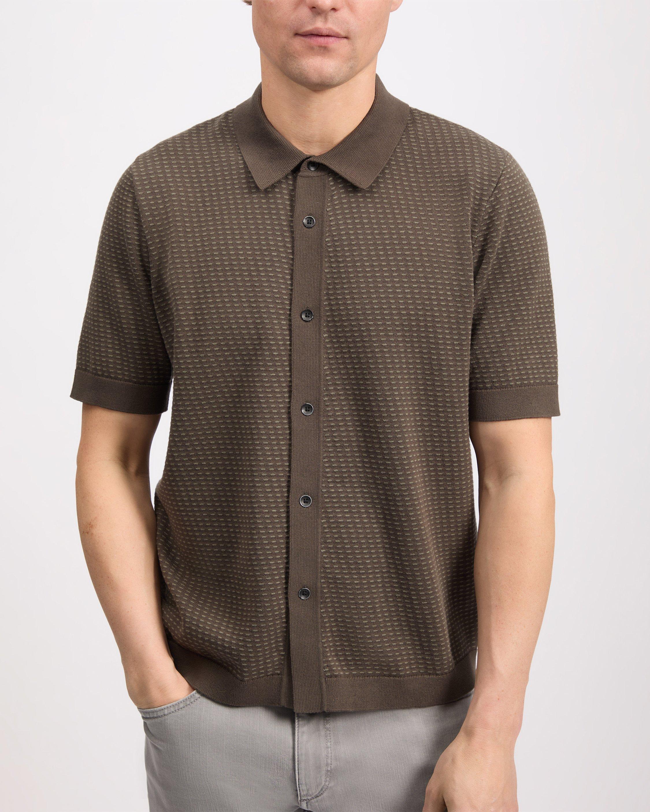 Lewis Jacquard Knit Shirt image number 1